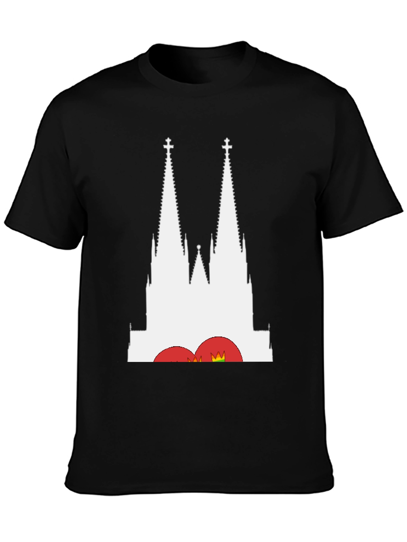 Cologne Cathedral Graphic Tee - Black Cotton T-Shirt
