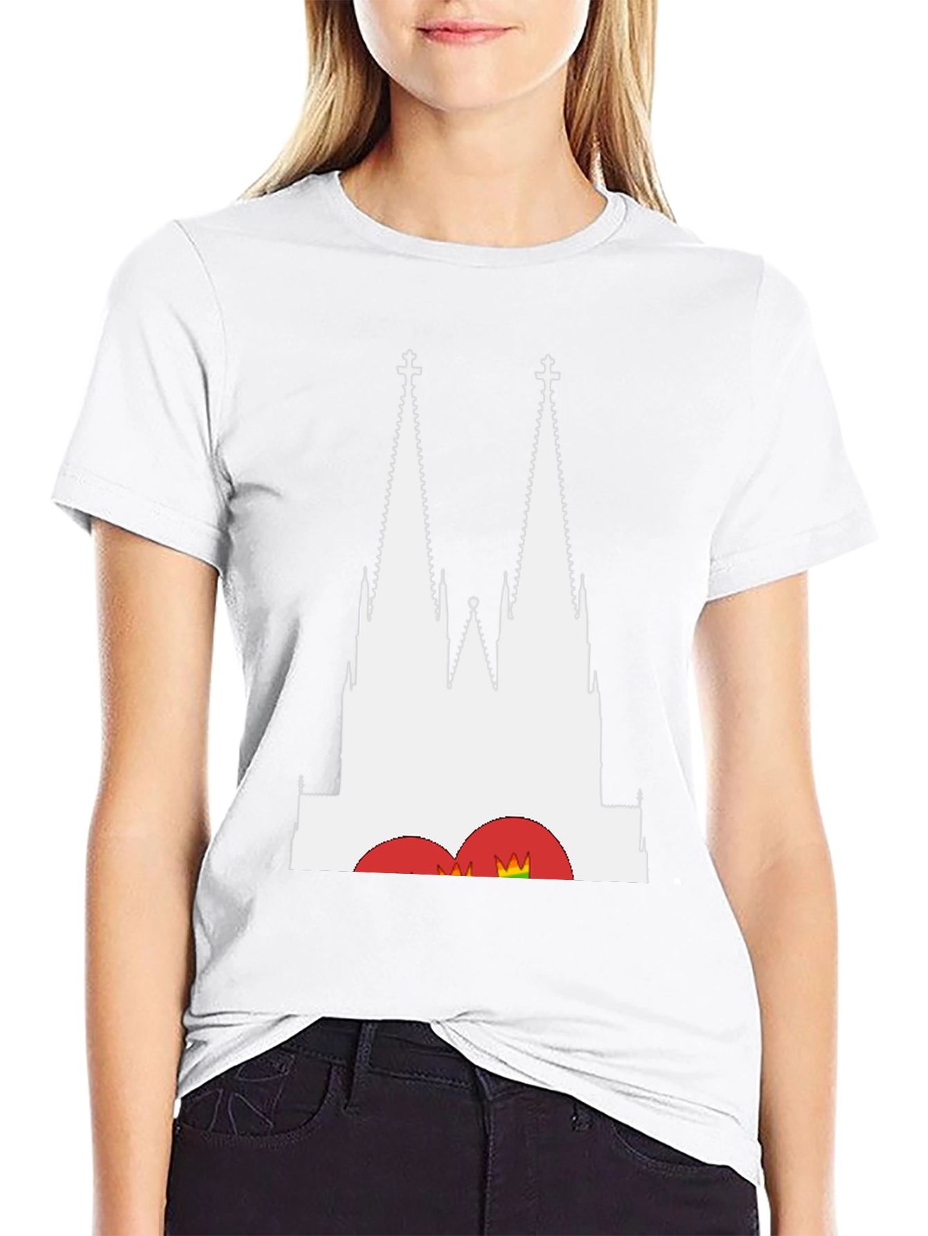 Cologne Cathedral Graphic Tee - Black Cotton T-Shirt
