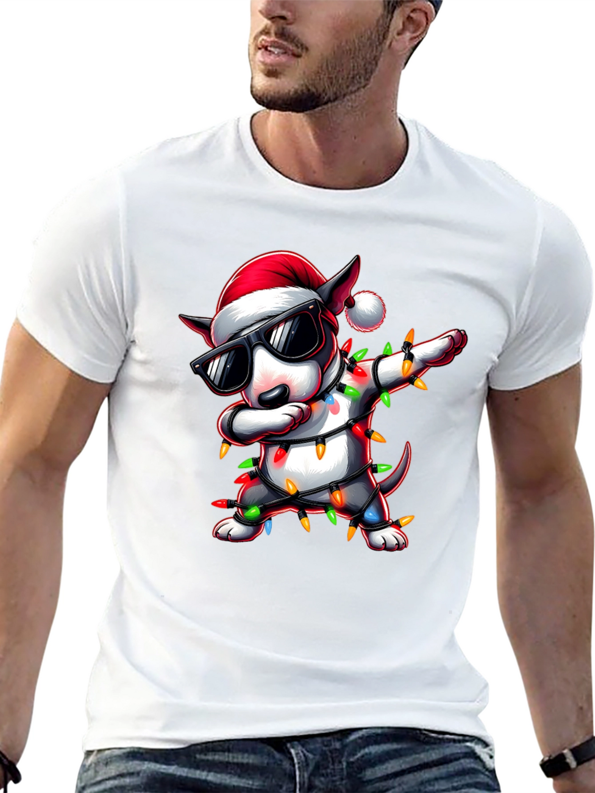 Festive Dog Christmas T-Shirt