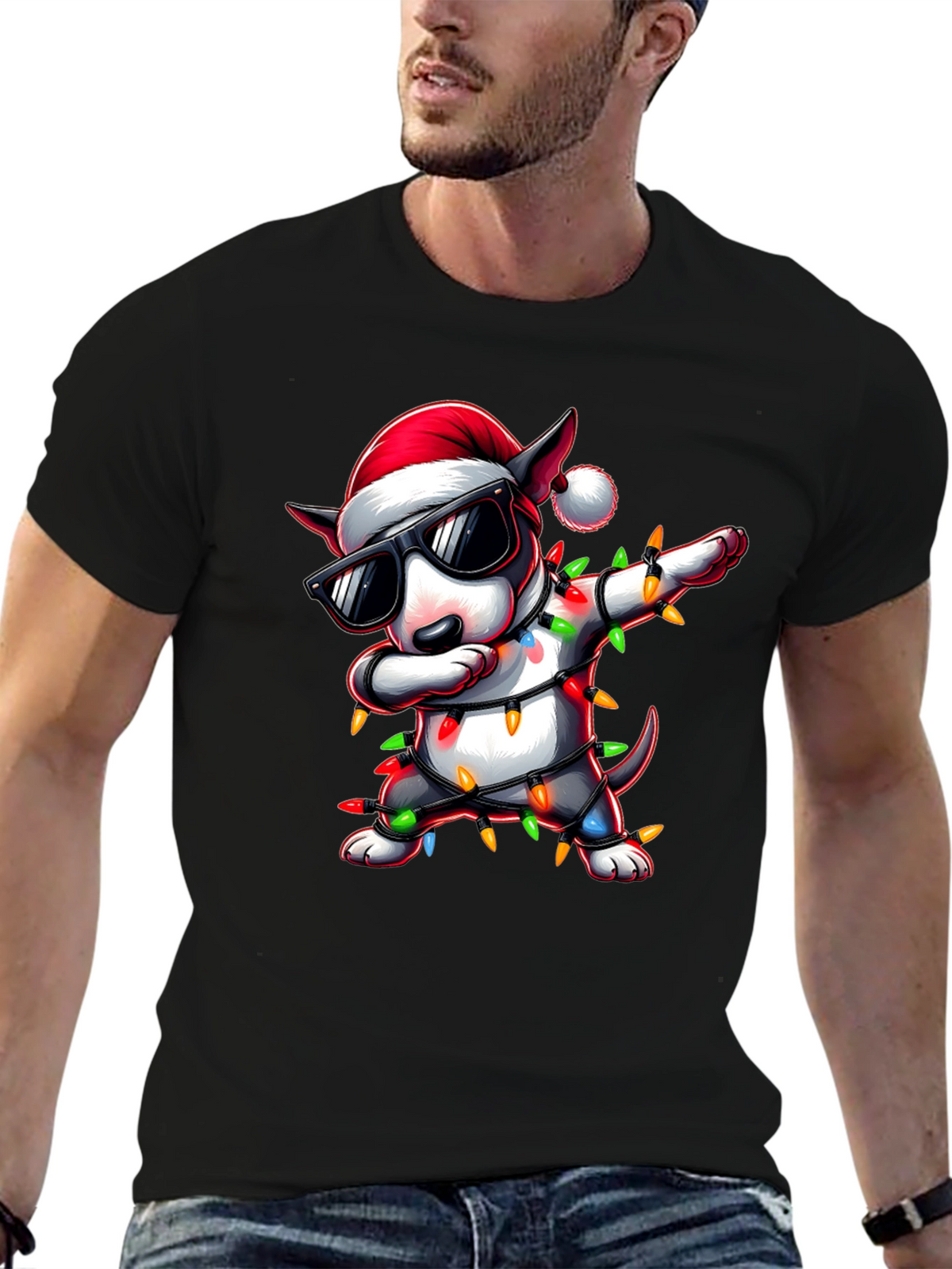 Festive Dog Christmas T-Shirt
