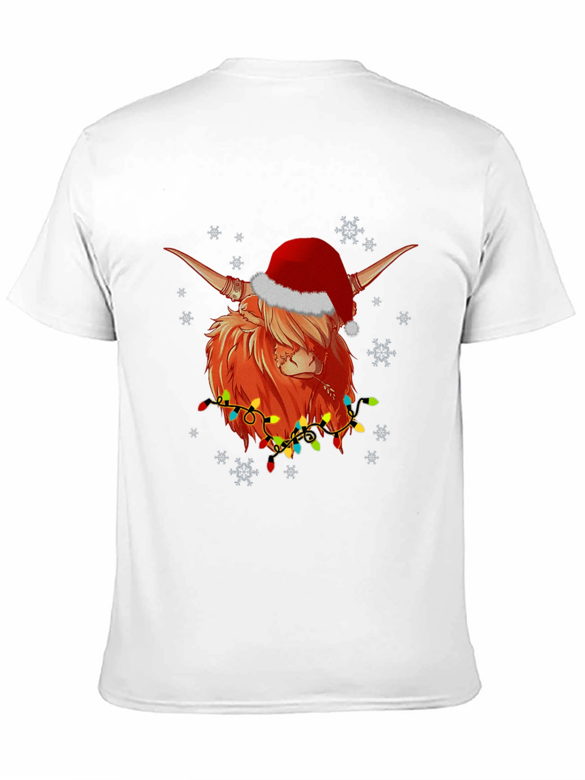 Festive Highland Cow Christmas T-Shirt
