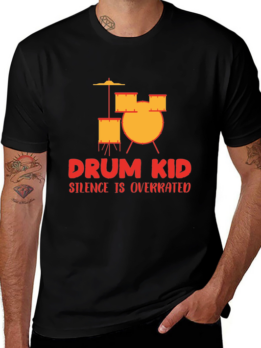 Drum Kid Silence Is Overrated Graphic Tee