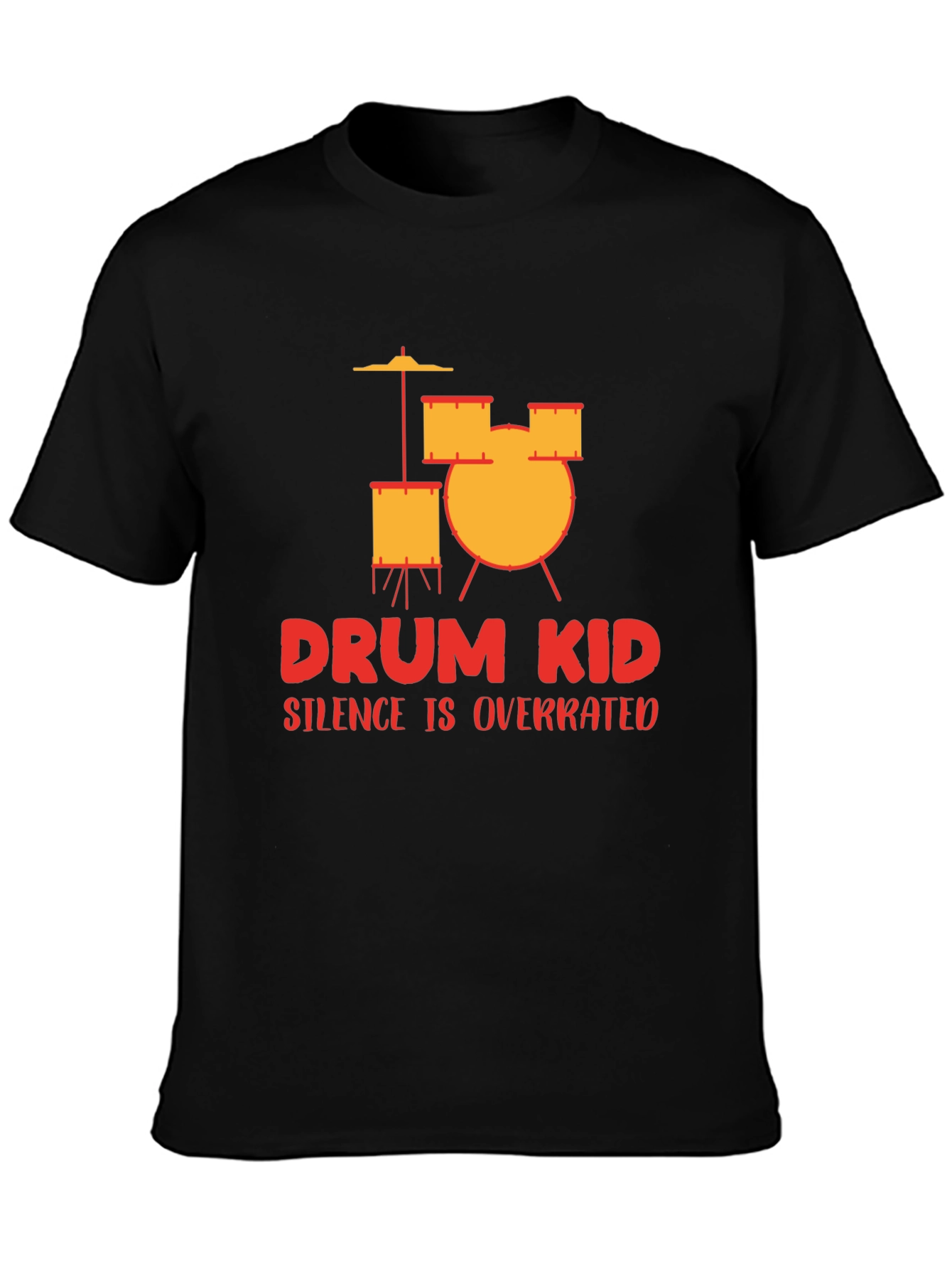 Drum Kid Silence Is Overrated Graphic Tee