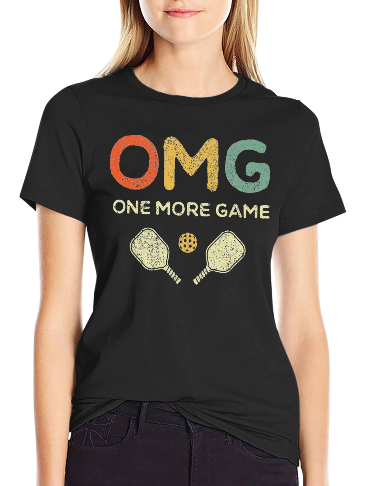 OMG One More Game Pickleball Graphic T-Shirt