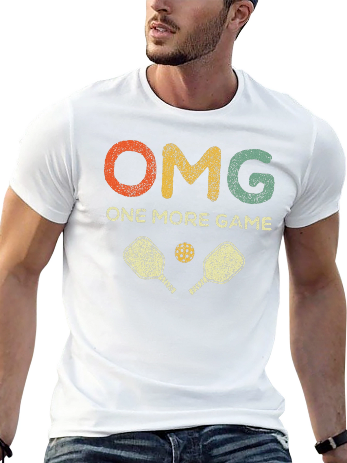 OMG One More Game Pickleball Graphic T-Shirt