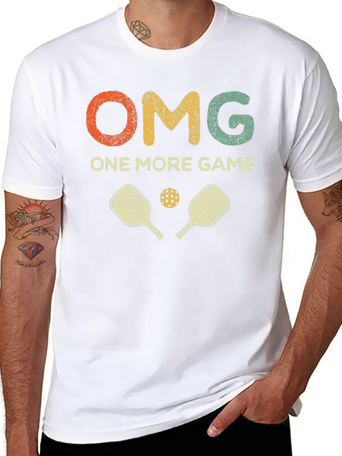 OMG One More Game Pickleball Graphic T-Shirt