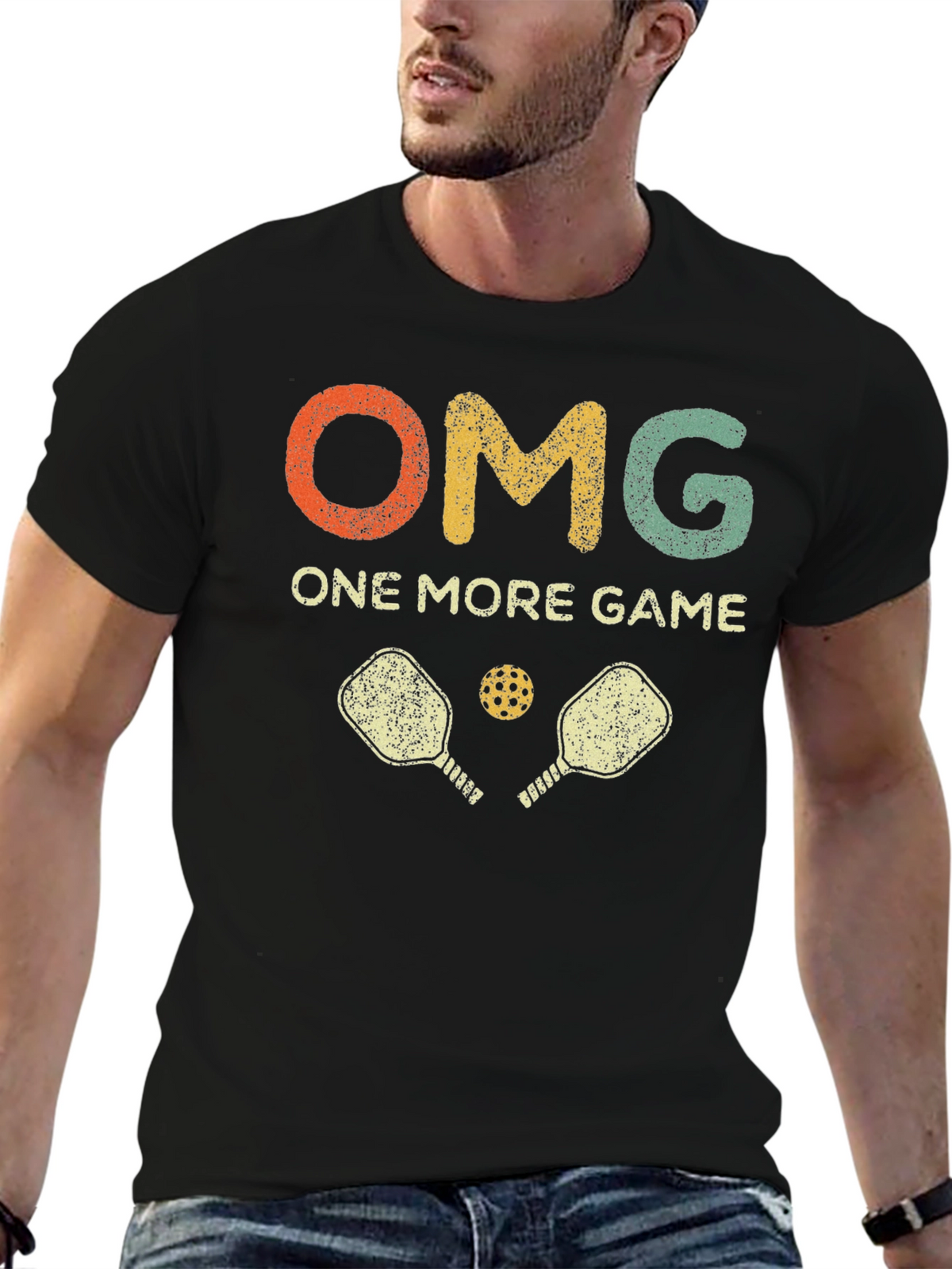 OMG One More Game Pickleball Graphic T-Shirt