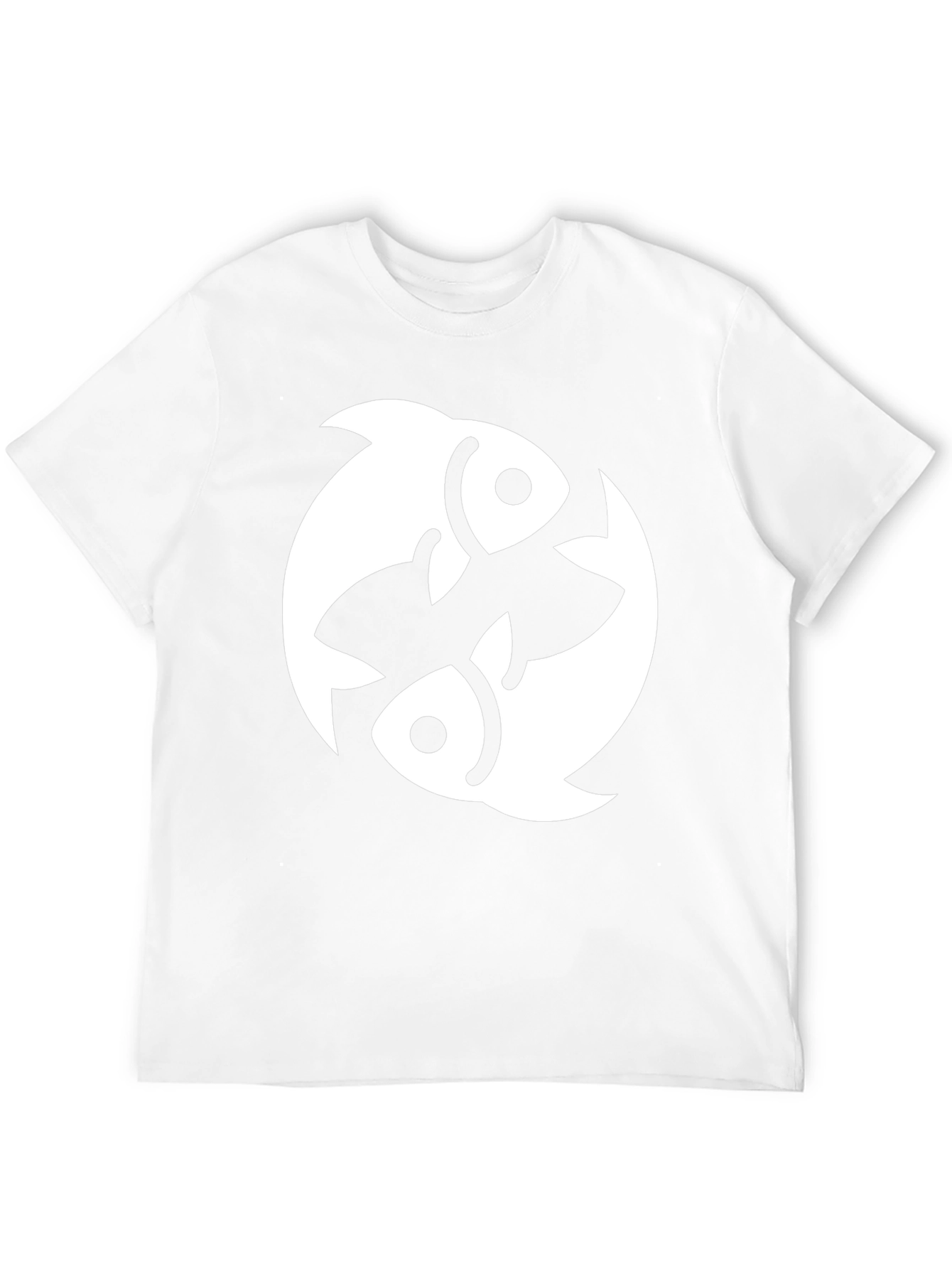 Pisces Zodiac Graphic Tee - Black Cotton Blend