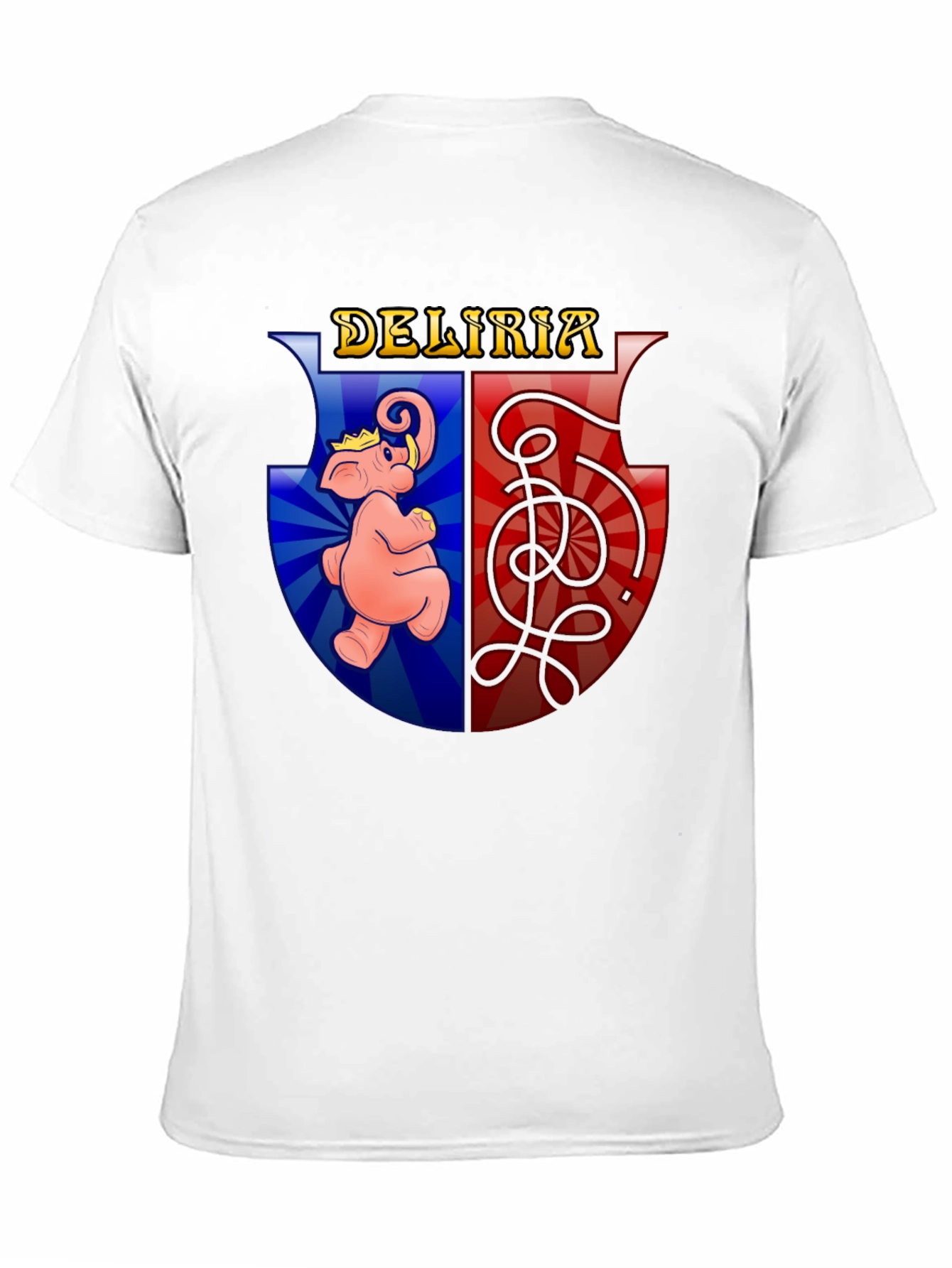 Deliria T-Shirt: Unique Graphic Print Black Tee