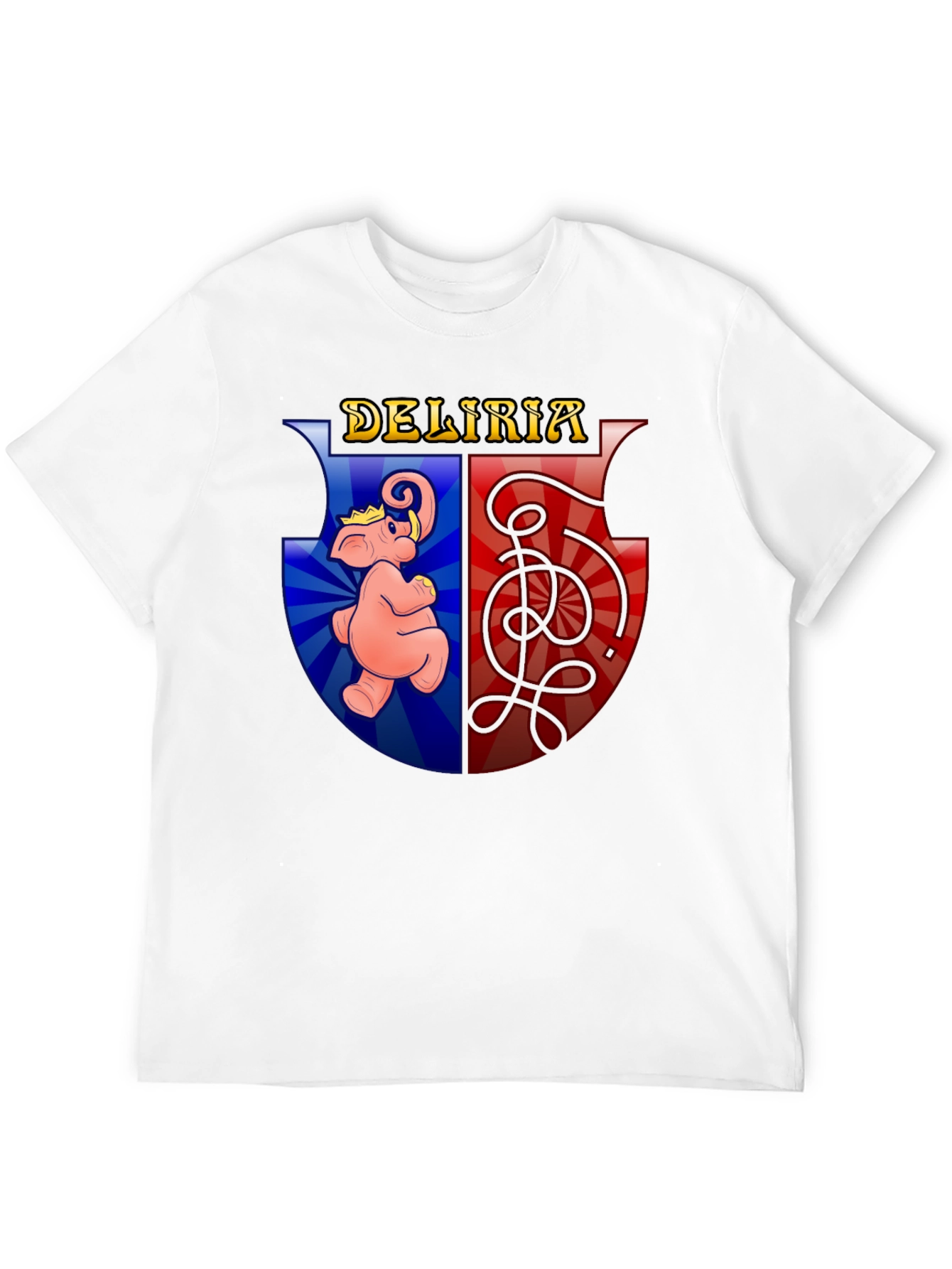 Deliria T-Shirt: Unique Graphic Print Black Tee
