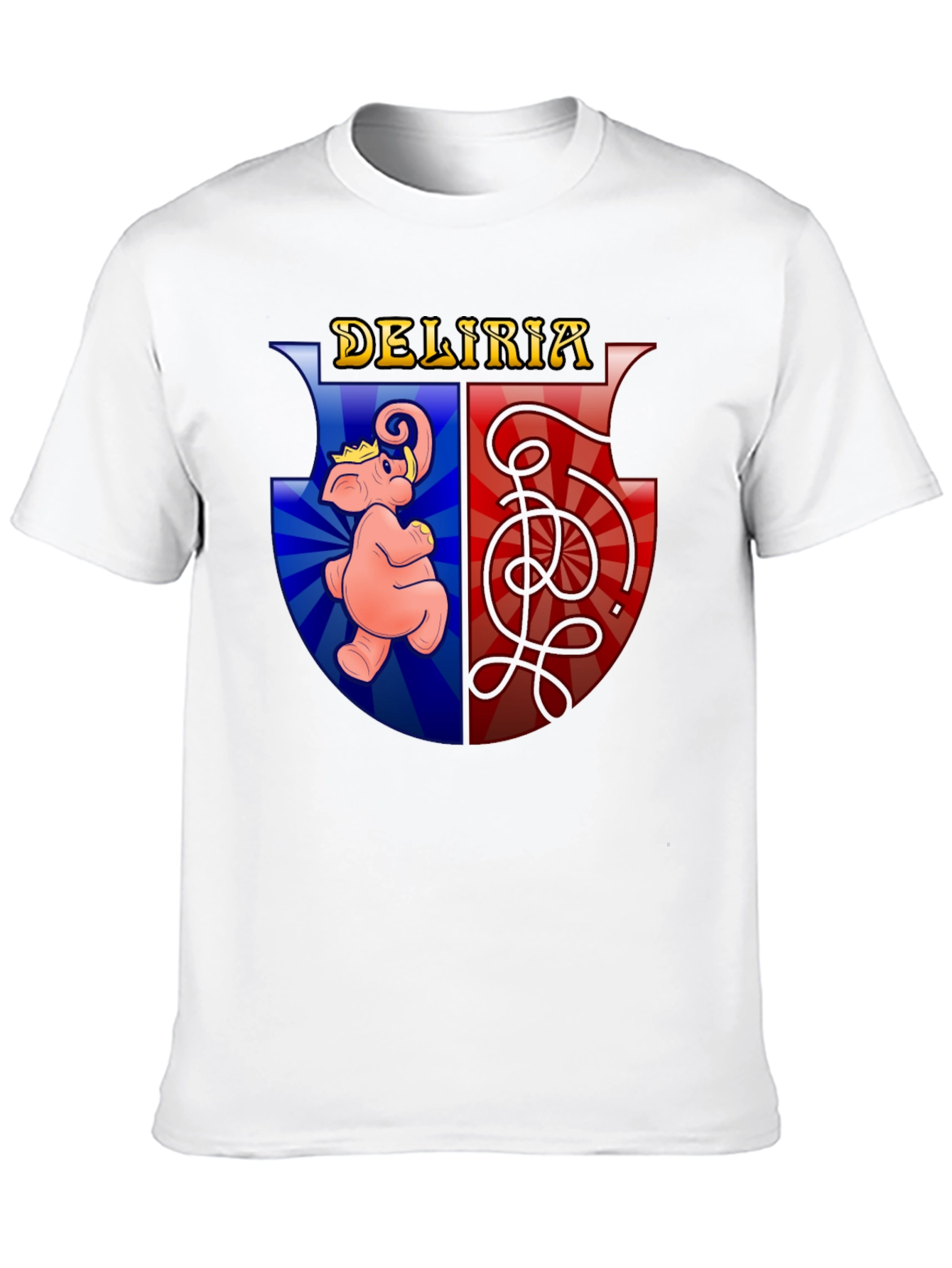 Deliria T-Shirt: Unique Graphic Print Black Tee