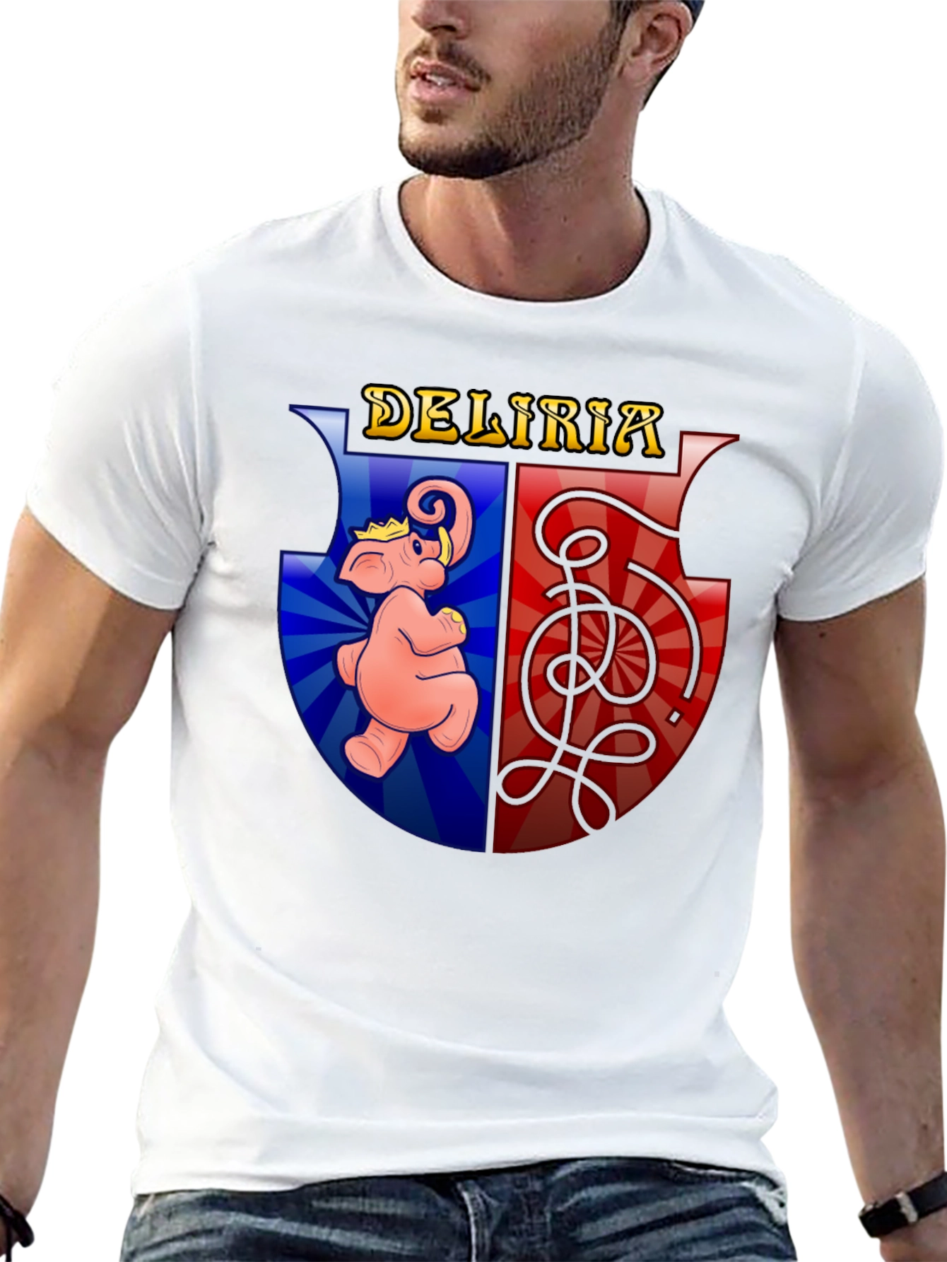 Deliria T-Shirt: Unique Graphic Print Black Tee