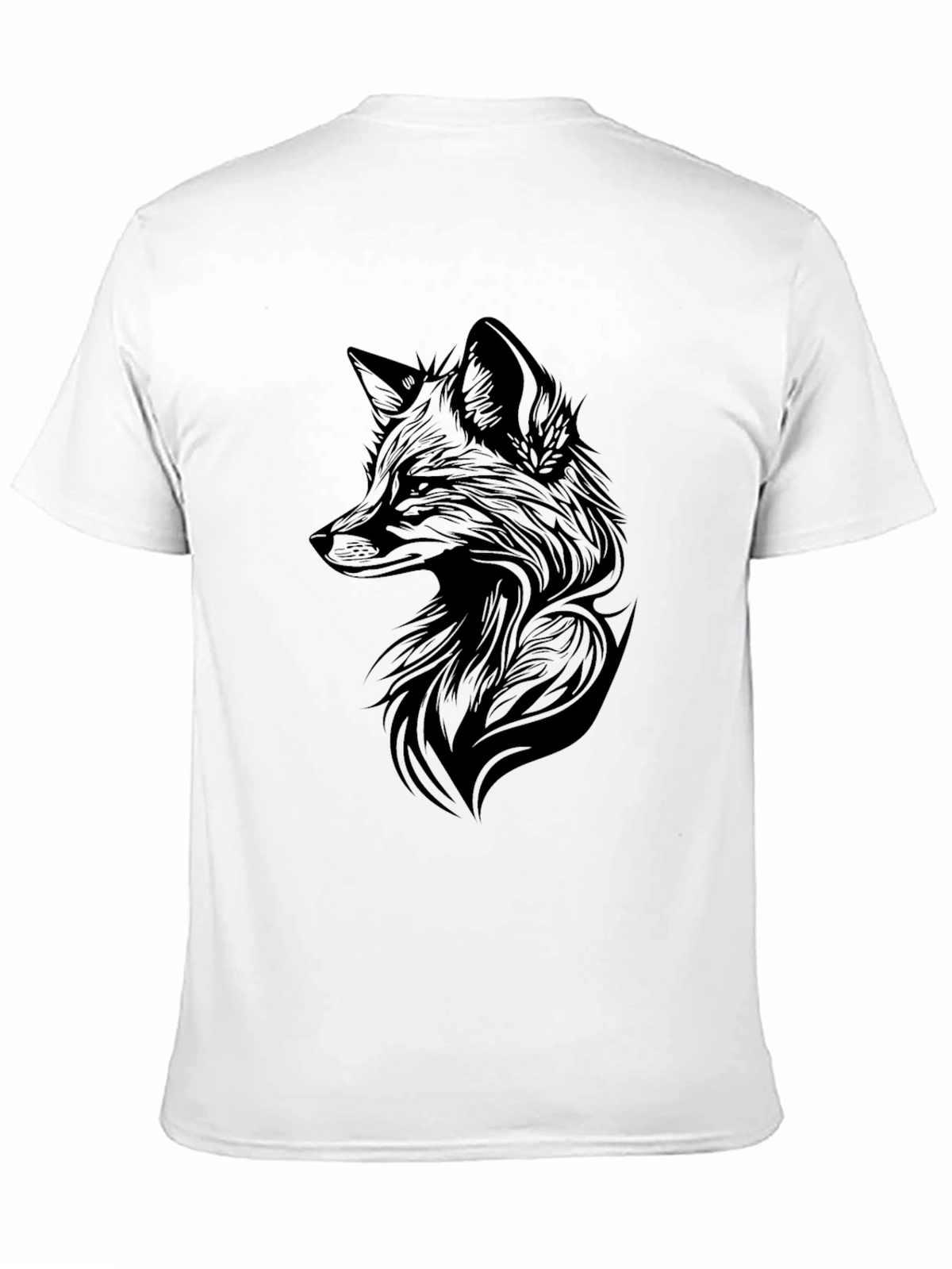 Fox Graphic Print Black T-Shirt