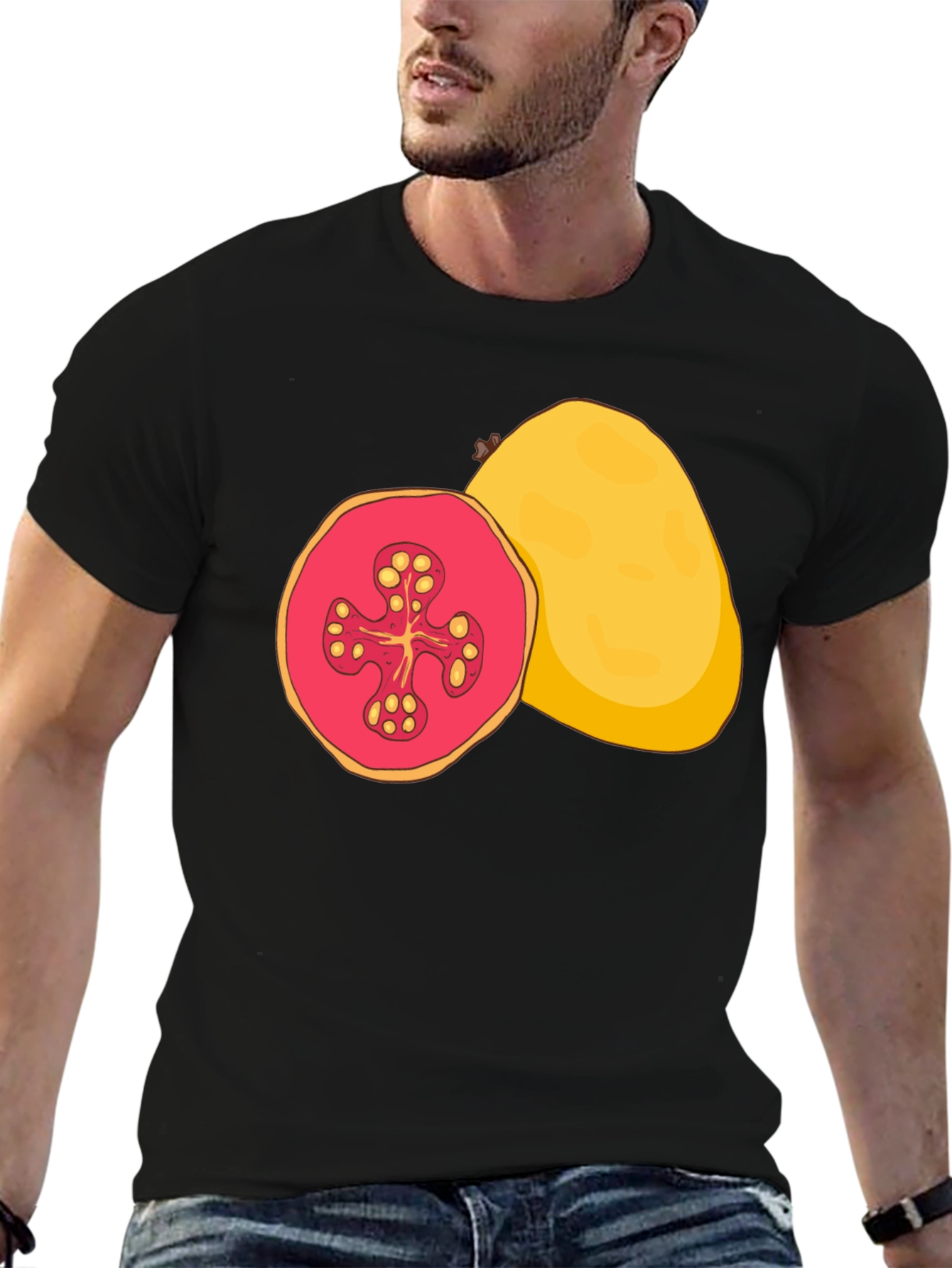Guava Graphic Tee - Tropical Fruit Shirt