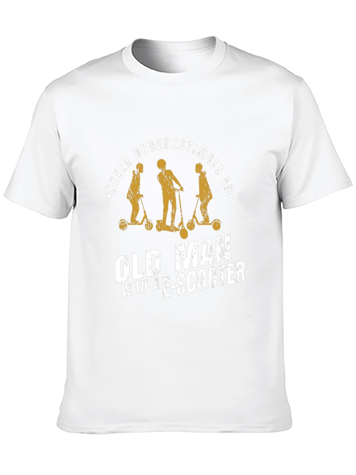 Funny Old Man E-Scooter Graphic Tee