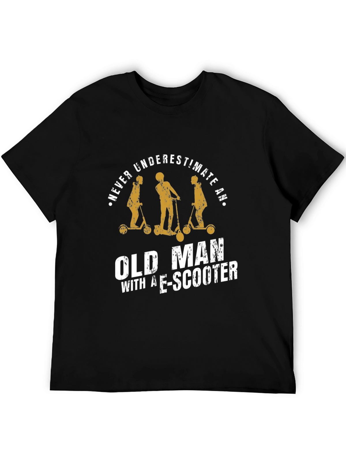 Funny Old Man E-Scooter Graphic Tee