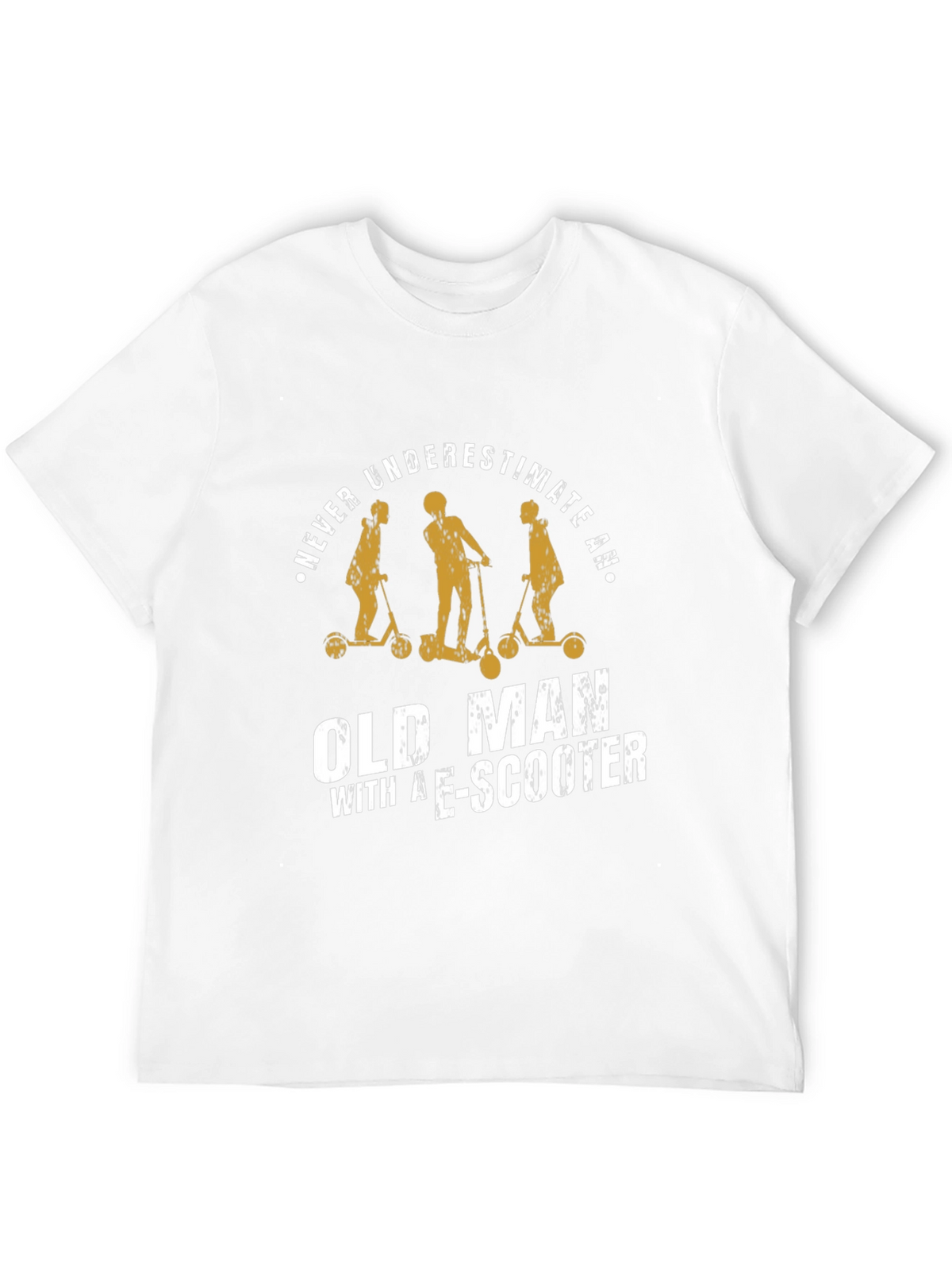 Funny Old Man E-Scooter Graphic Tee