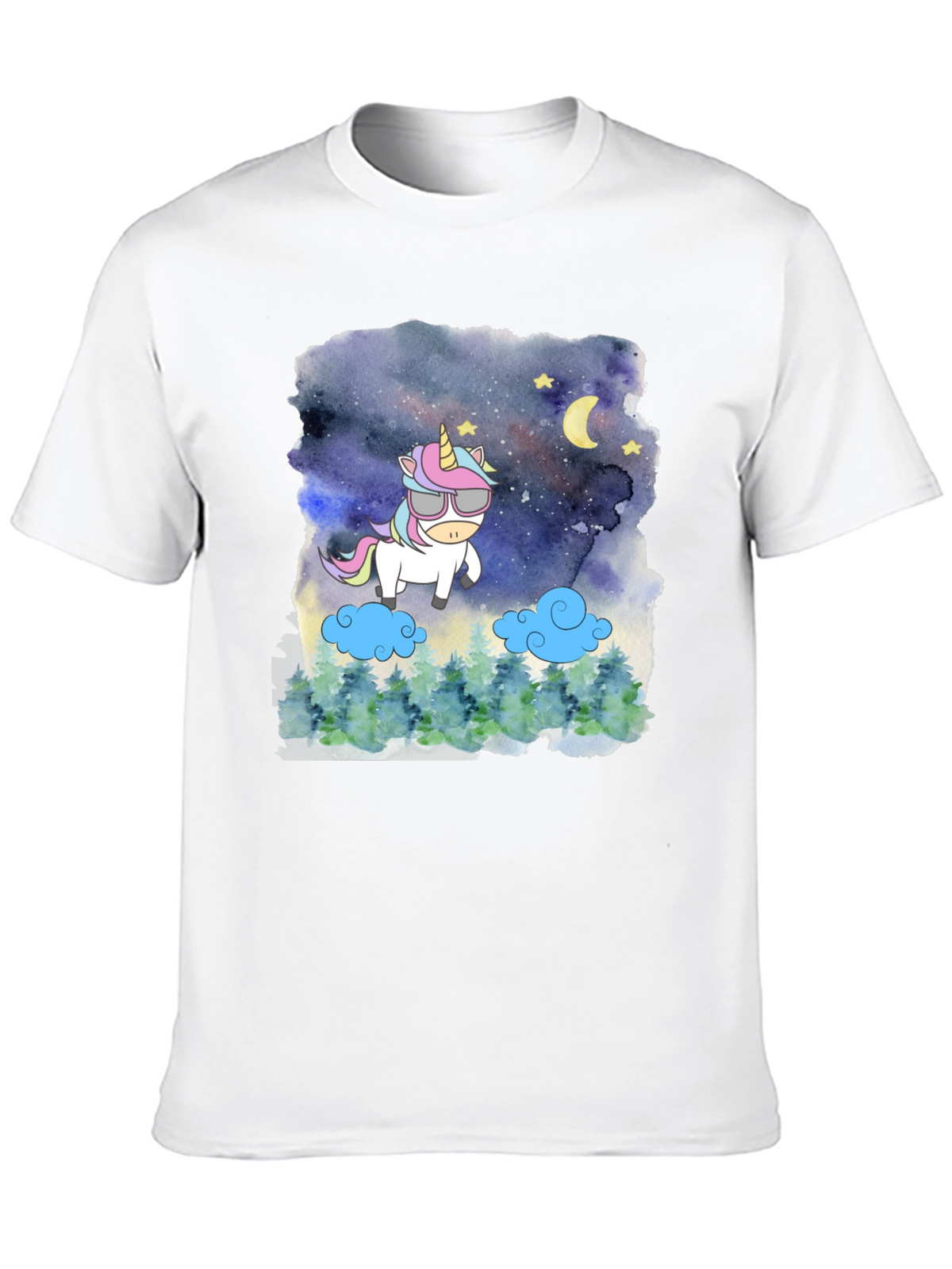 Unicorn Night Sky Graphic Tee