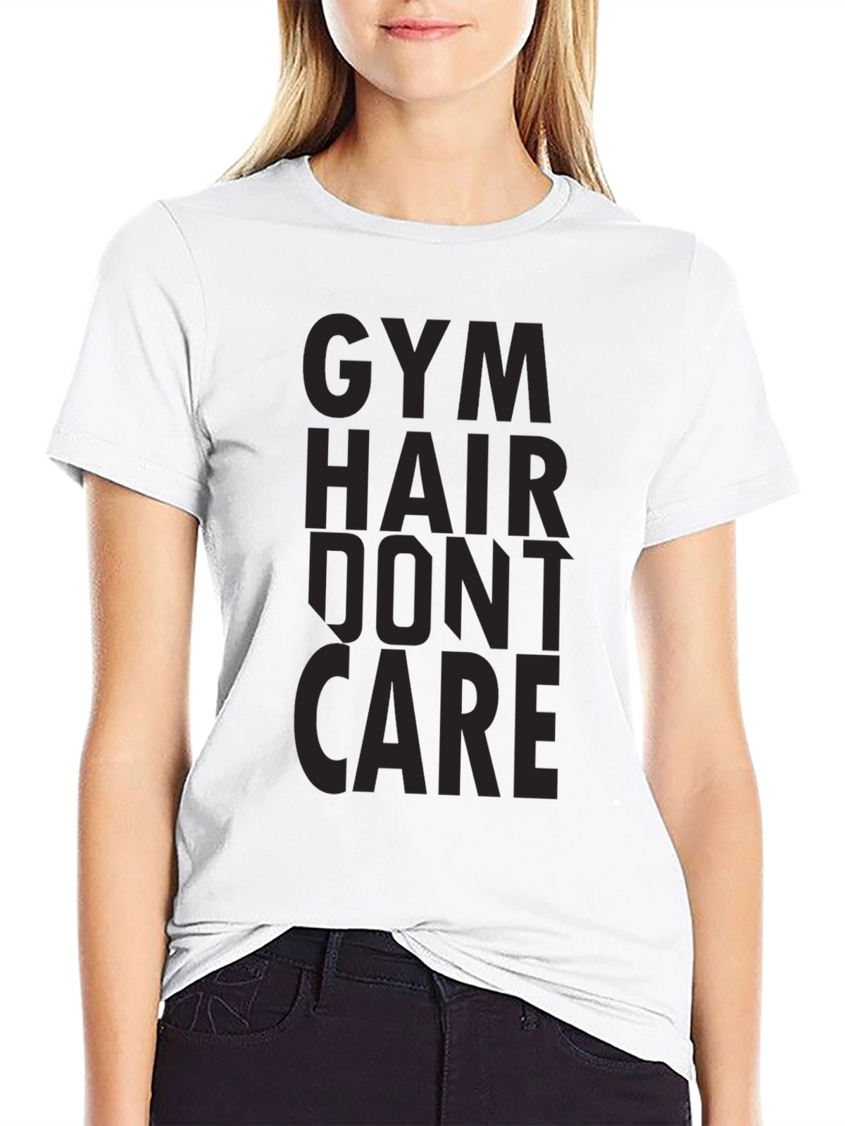 Gym Hair Dont Care Black Graphic Tee