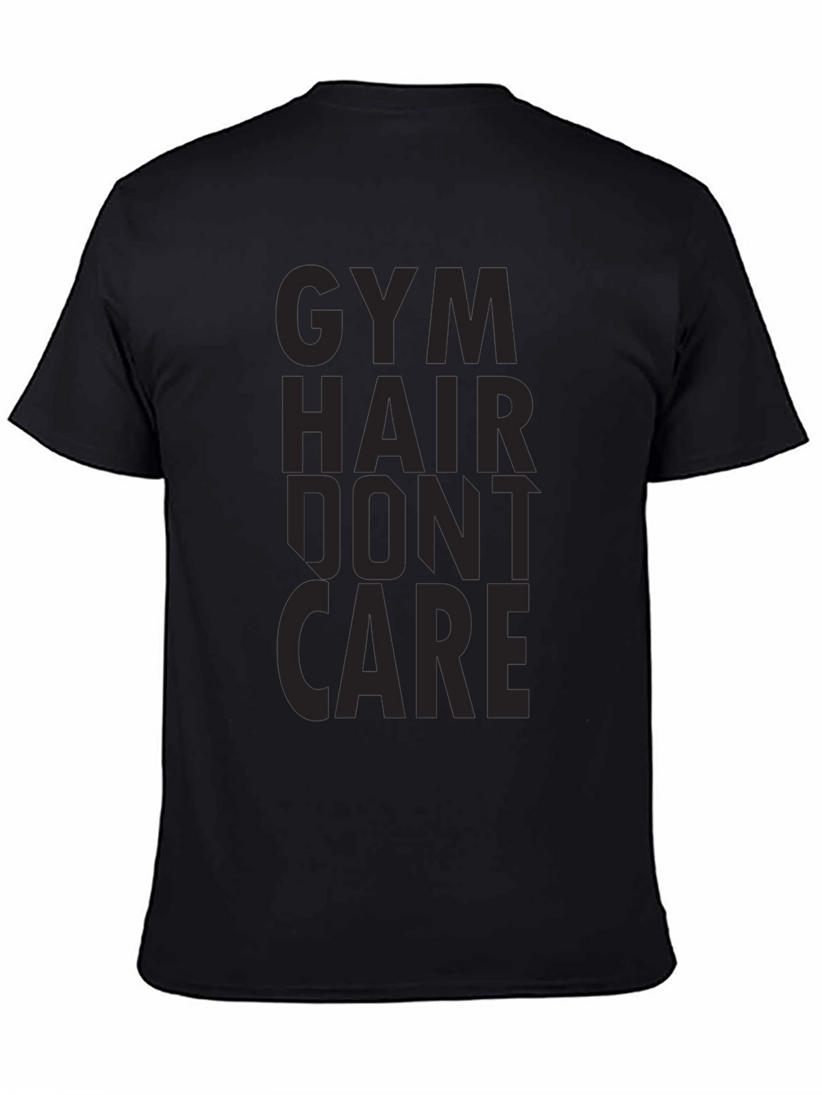 Gym Hair Dont Care Black Graphic Tee