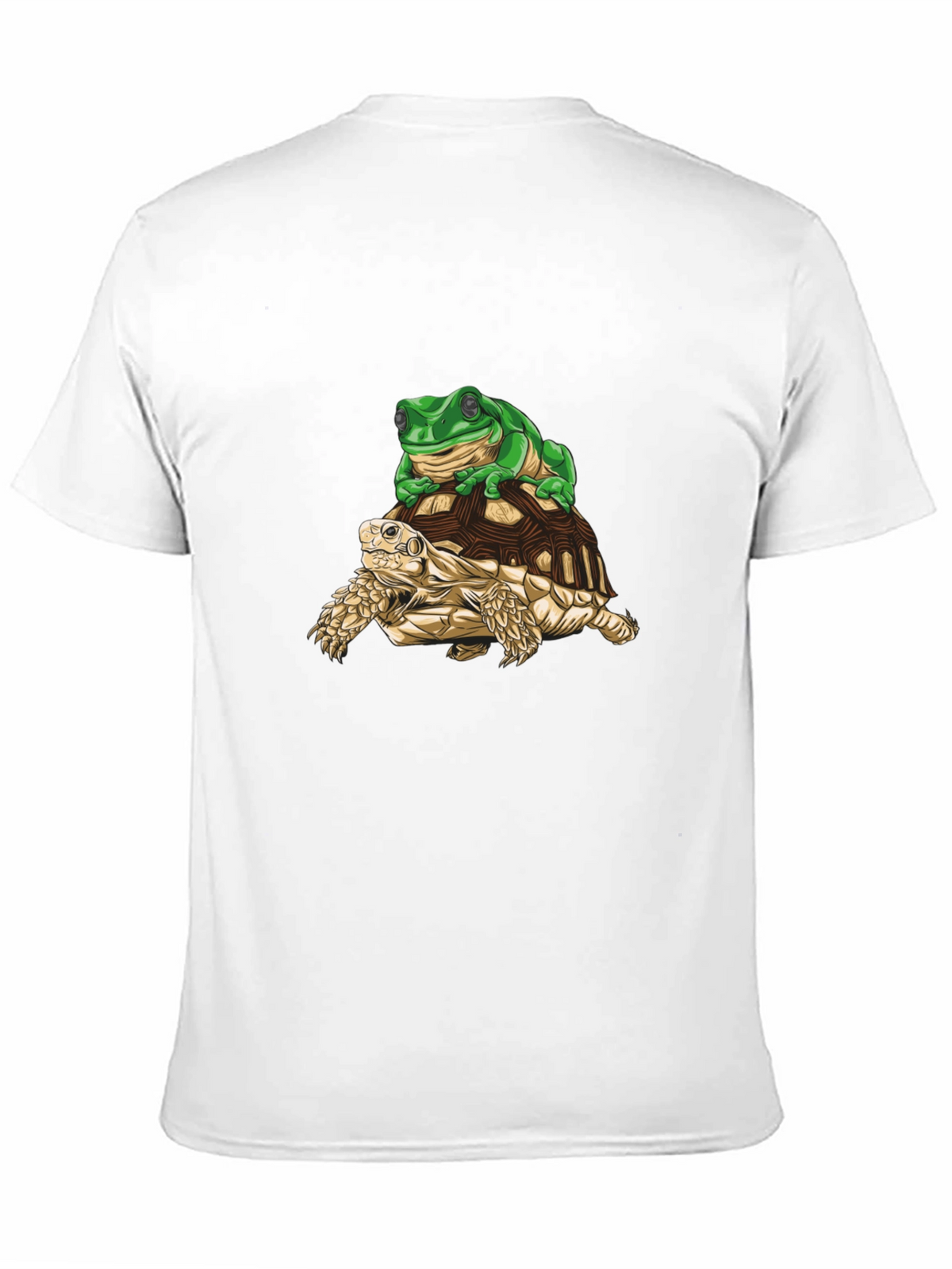 Frog Riding Turtle Graphic Tee - Black