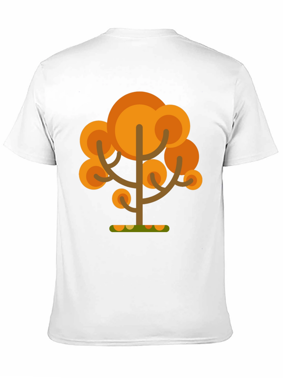 Autumn Tree Graphic Tee - Black Cotton T-Shirt