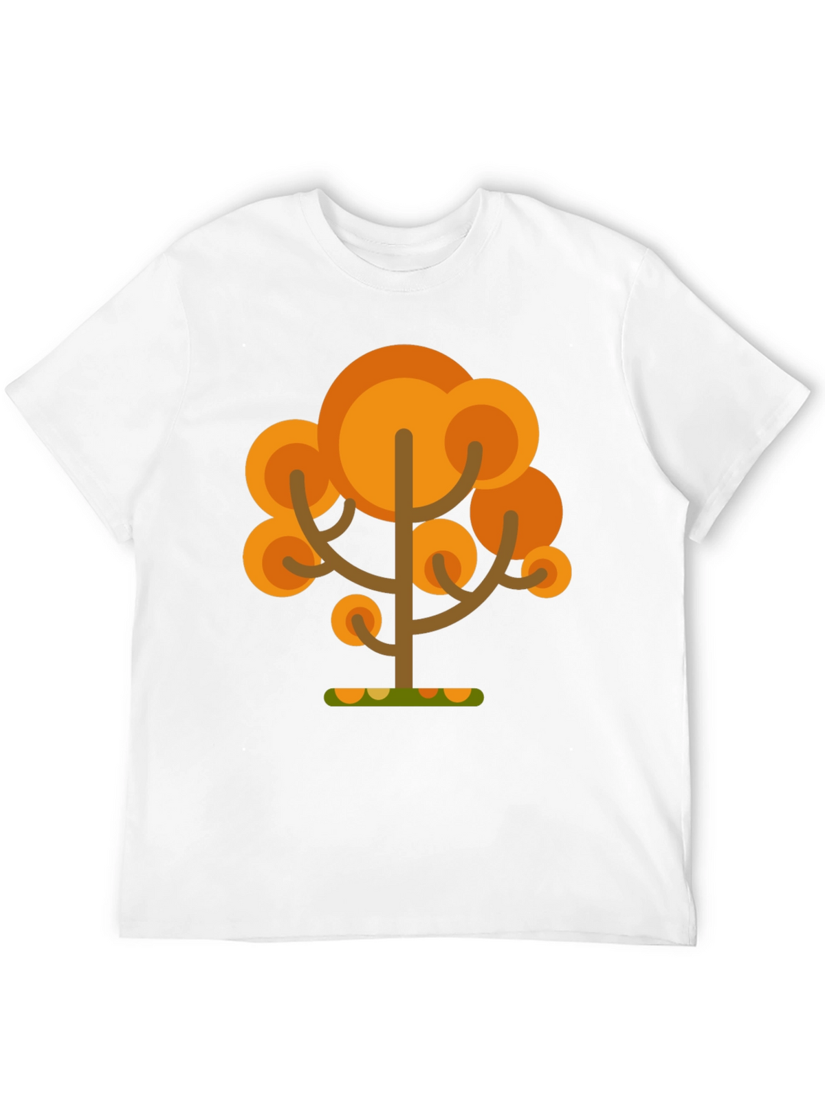 Autumn Tree Graphic Tee - Black Cotton T-Shirt