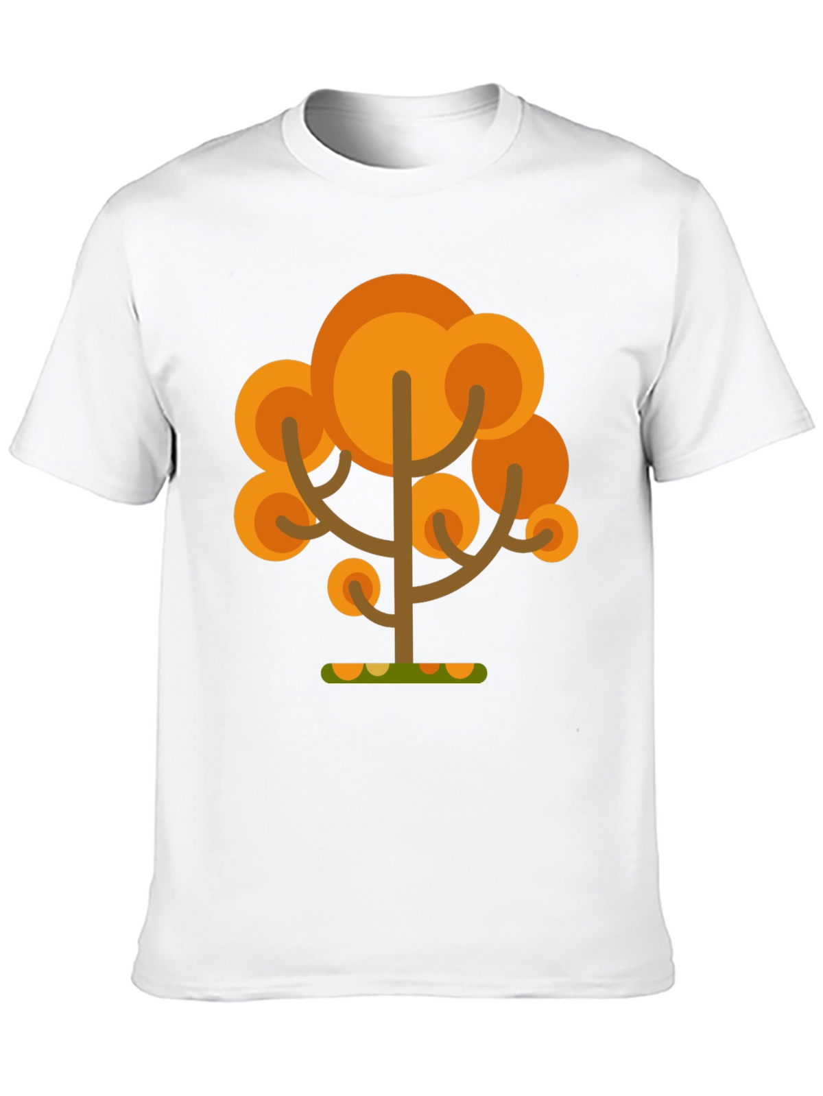 Autumn Tree Graphic Tee - Black Cotton T-Shirt