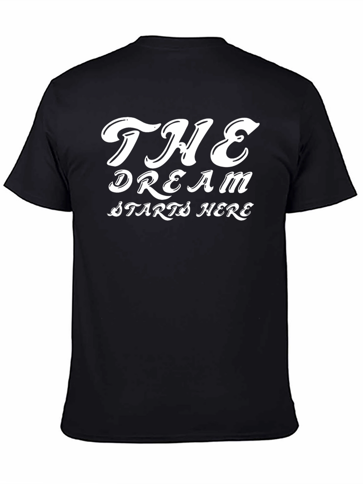 The Dream Starts Here Black Graphic Tee