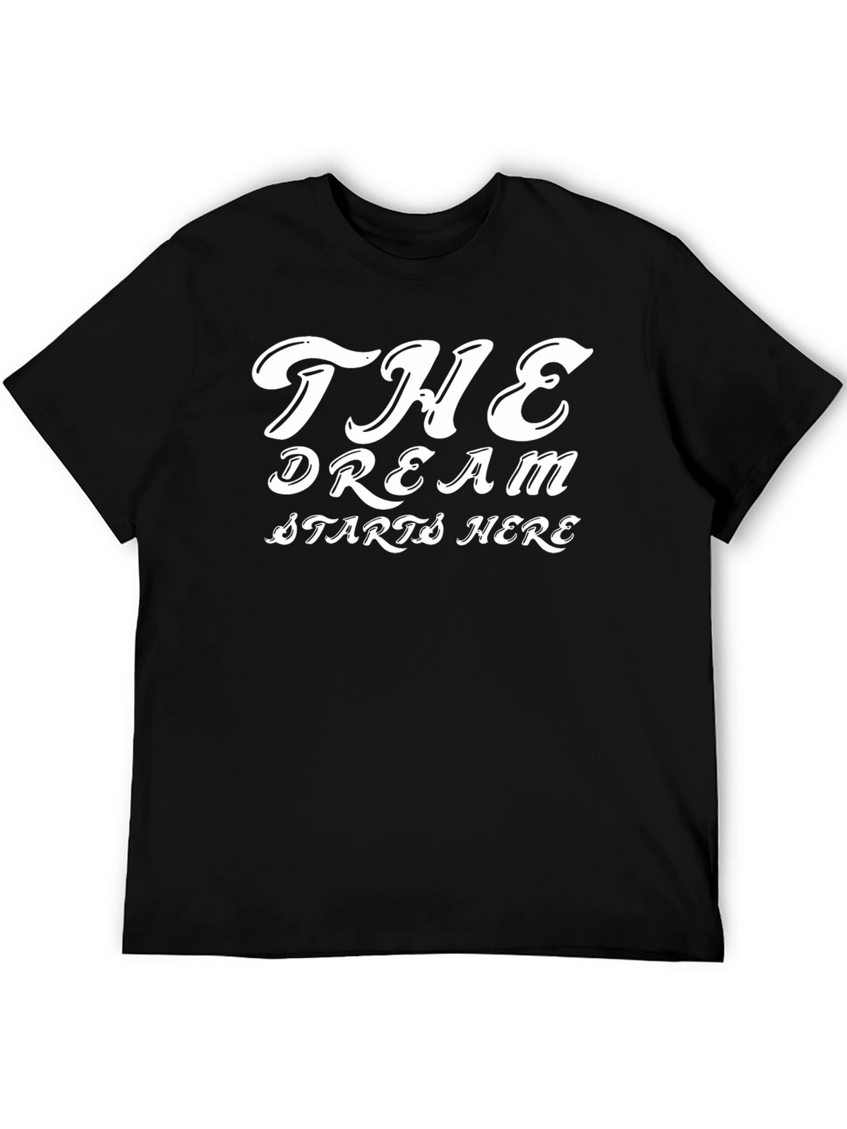The Dream Starts Here Black Graphic Tee