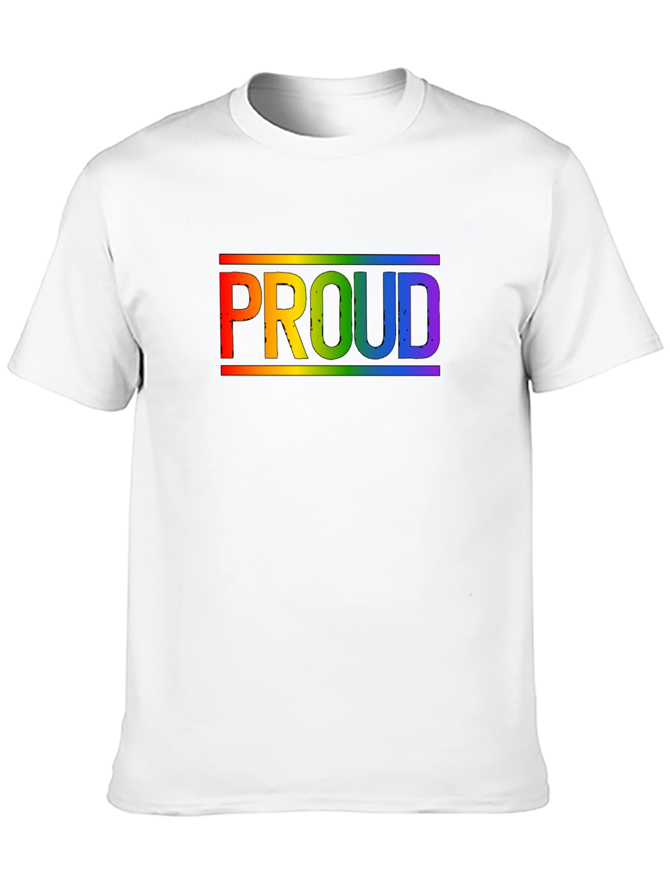 Rainbow Proud T-Shirt - Black Cotton Pride Tee