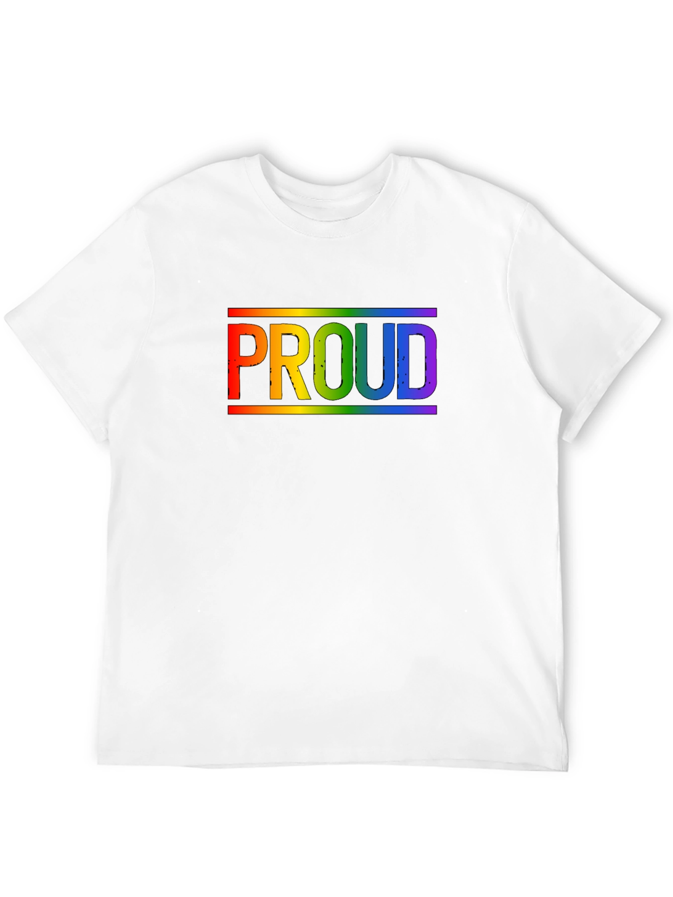 Rainbow Proud T-Shirt - Black Cotton Pride Tee