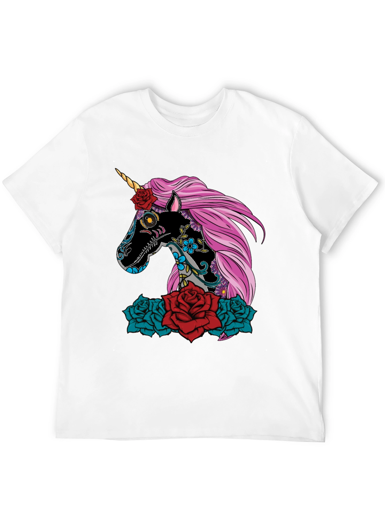Sugar Skull Unicorn Rose T-Shirt