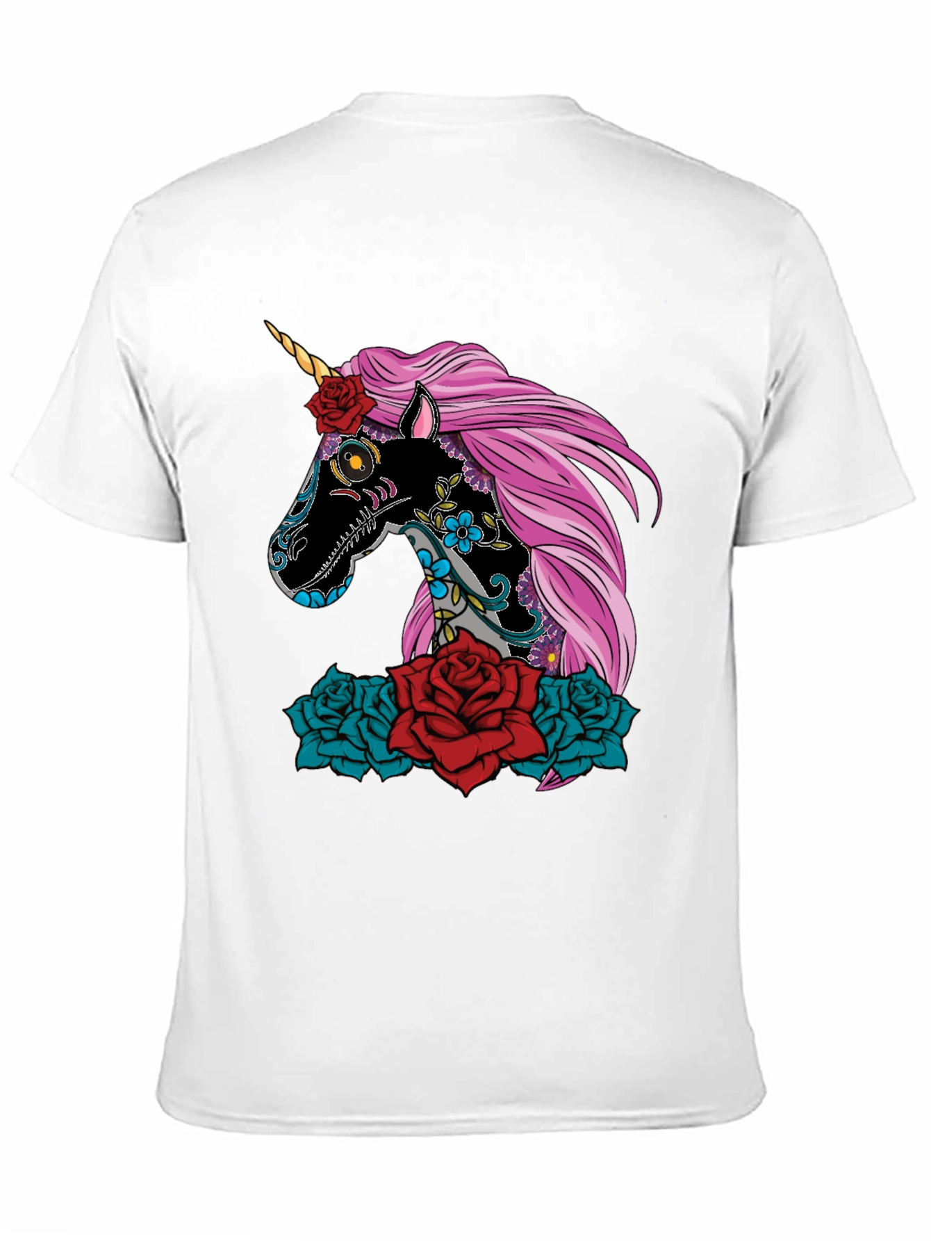 Sugar Skull Unicorn Rose T-Shirt