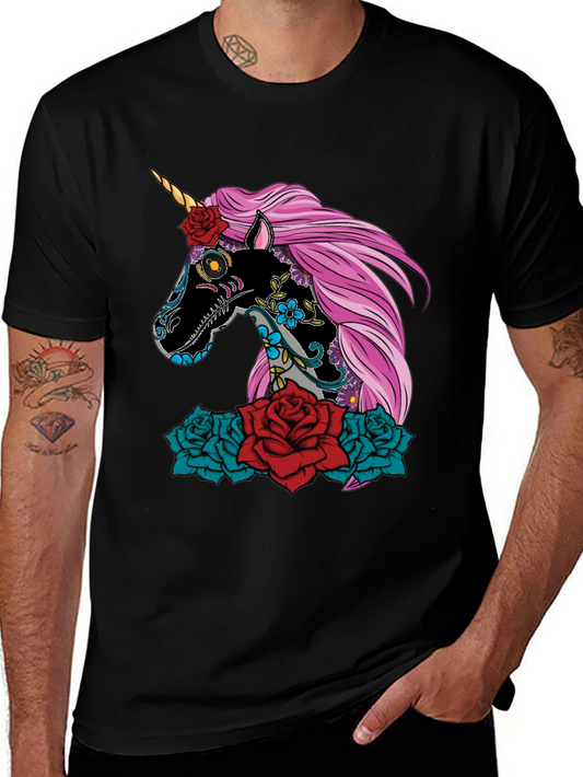 Sugar Skull Unicorn Rose T-Shirt