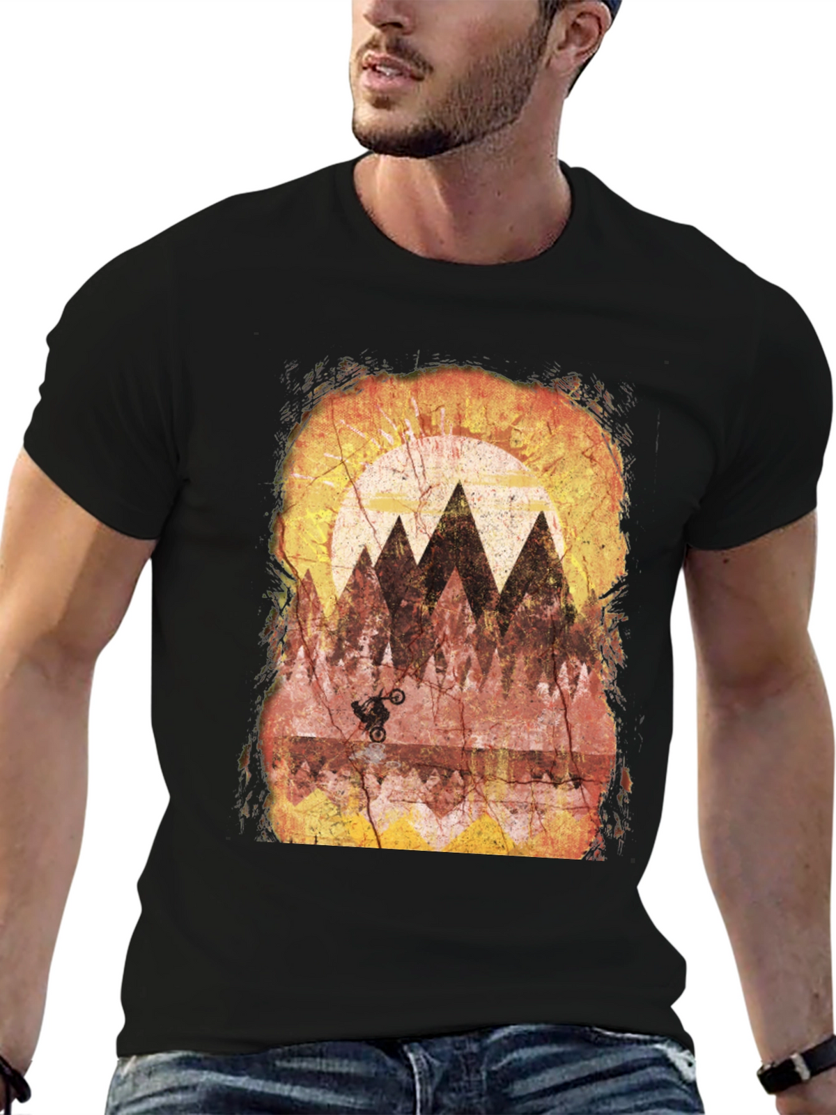 Mountain Bike Rider Graphic T-Shirt