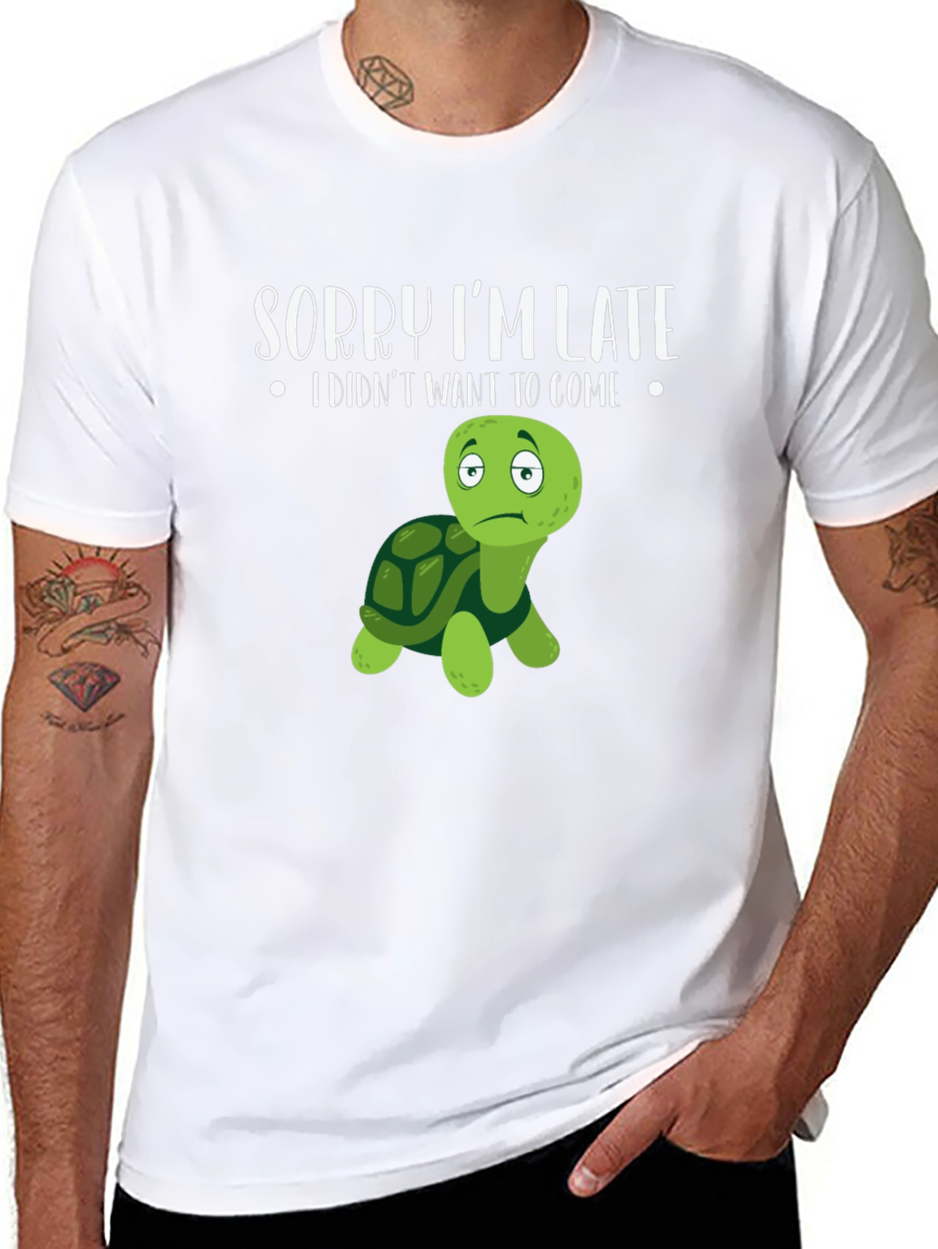 Sorry Im Late Turtle Graphic Tee