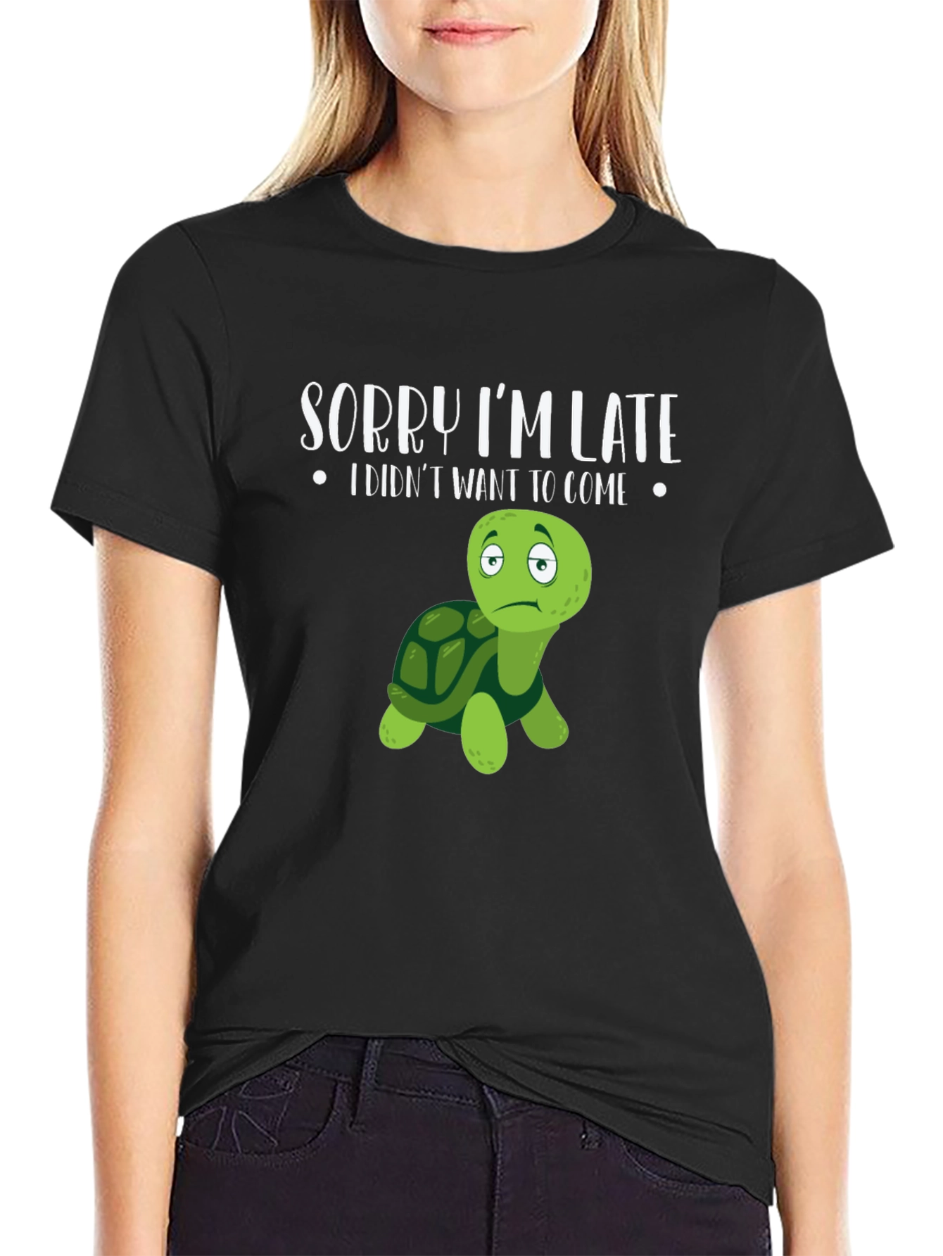 Sorry Im Late Turtle Graphic Tee