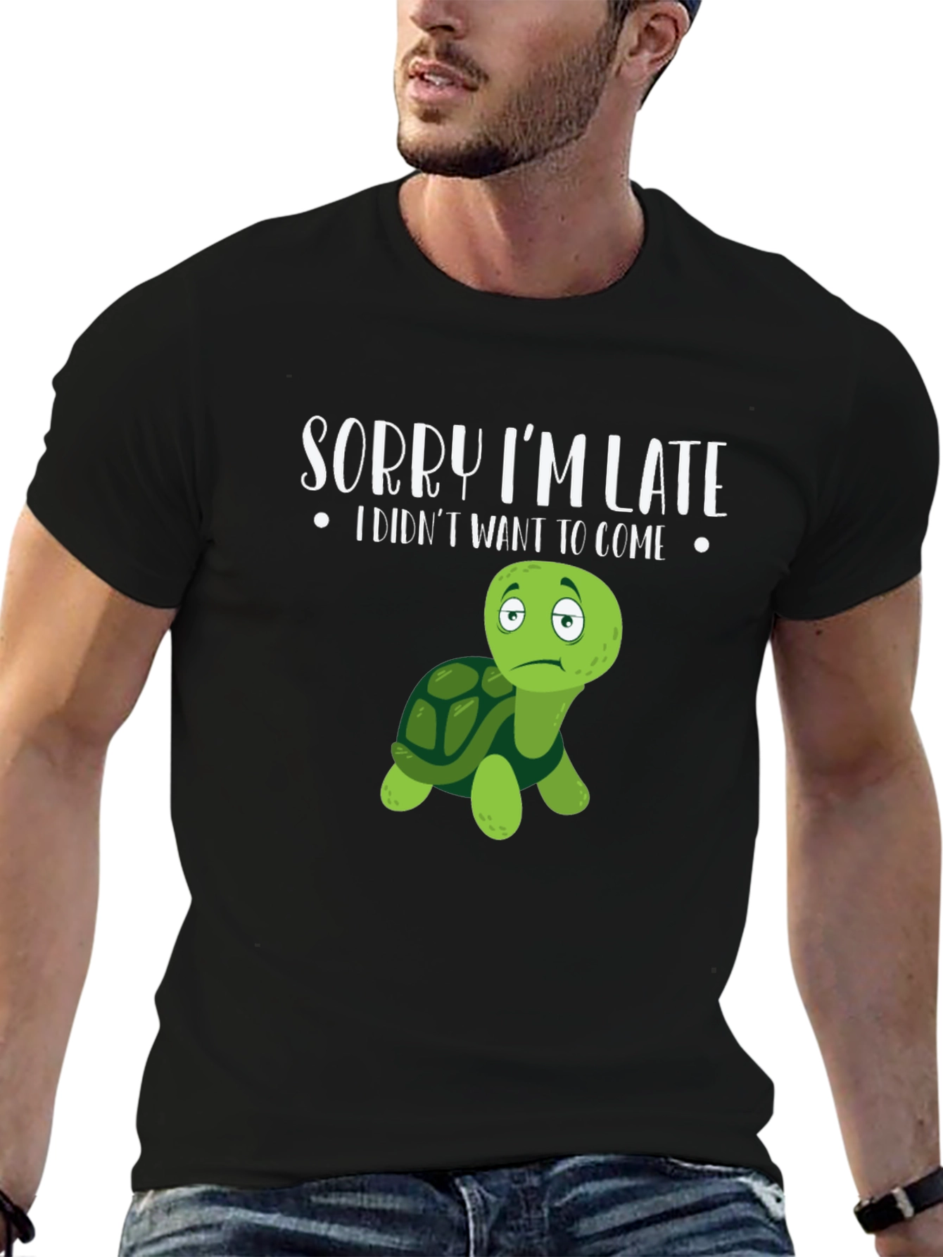 Sorry Im Late Turtle Graphic Tee