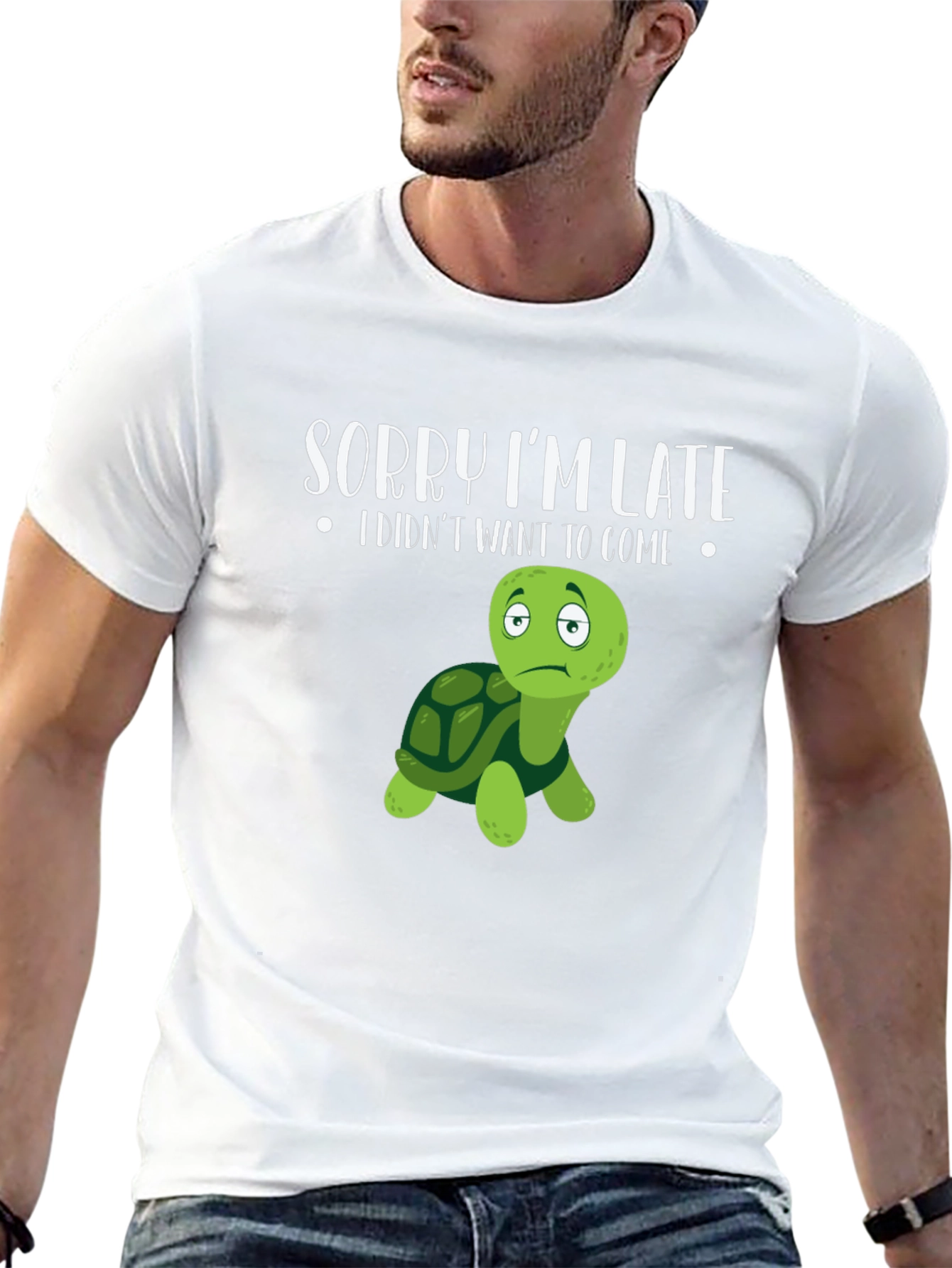 Sorry Im Late Turtle Graphic Tee
