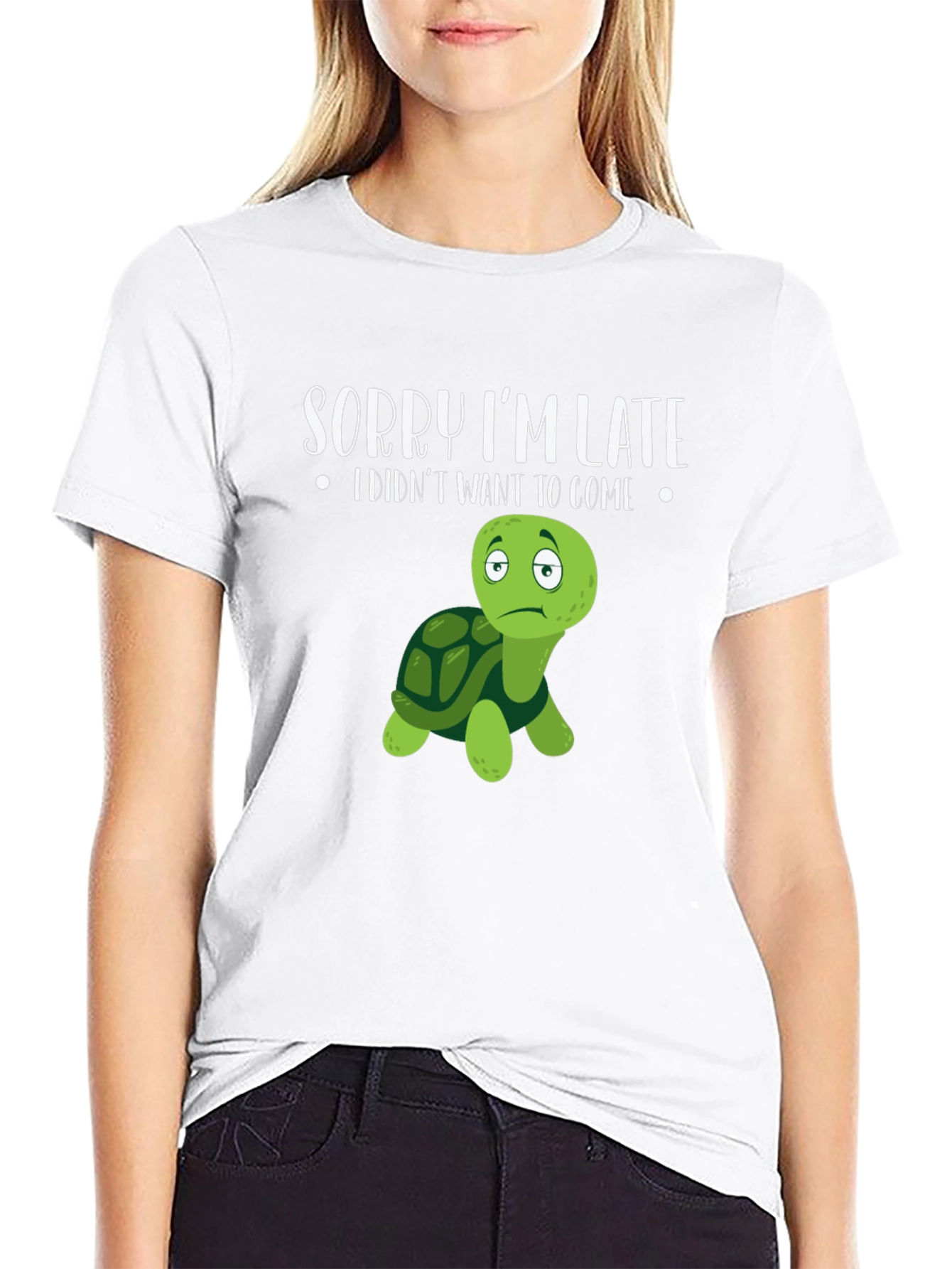 Sorry Im Late Turtle Graphic Tee