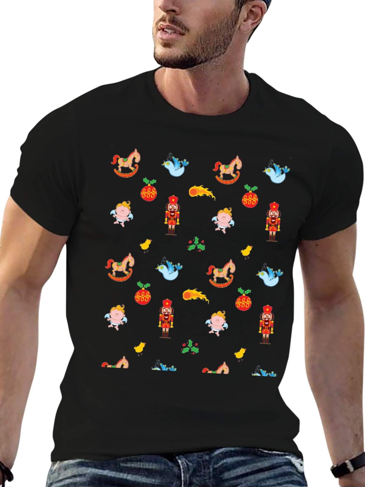 Festive Patterned T-Shirt