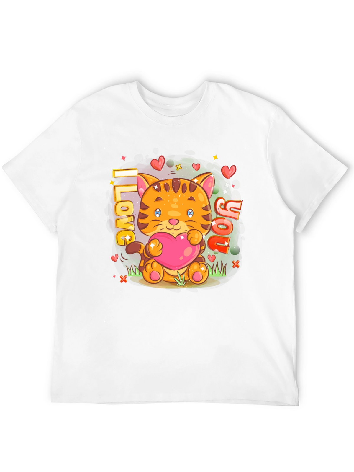 I Love You Cat Graphic T-Shirt