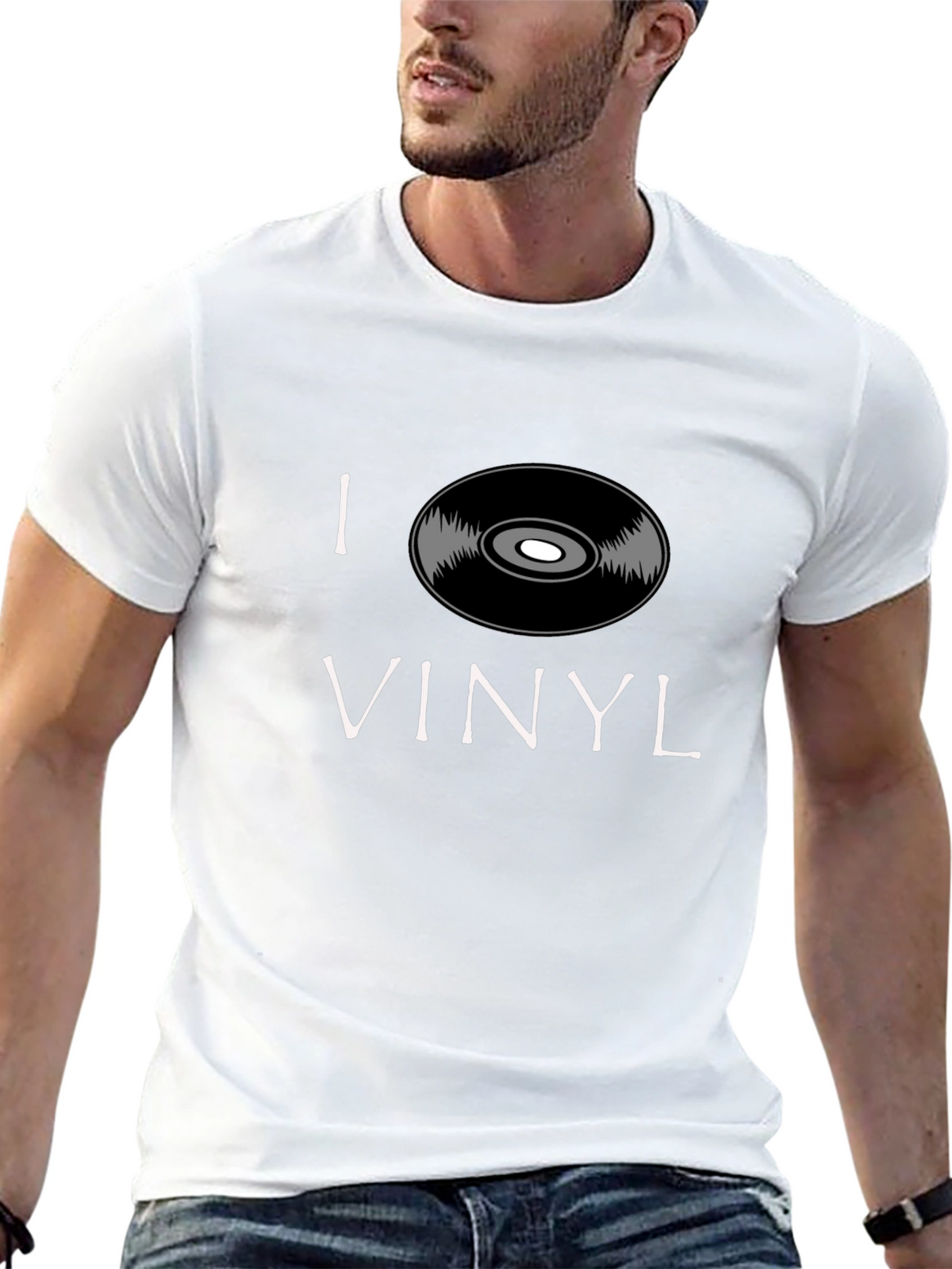 I Love Vinyl Black T-Shirt