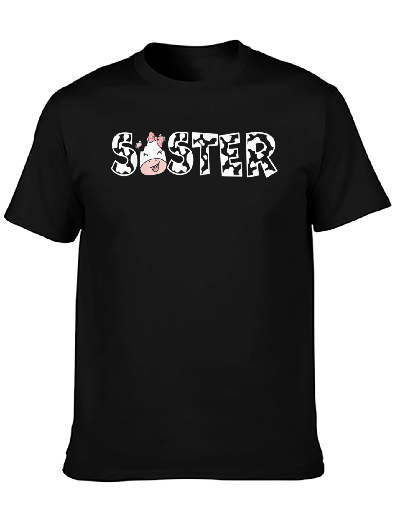 Cow Print Sister T-Shirt