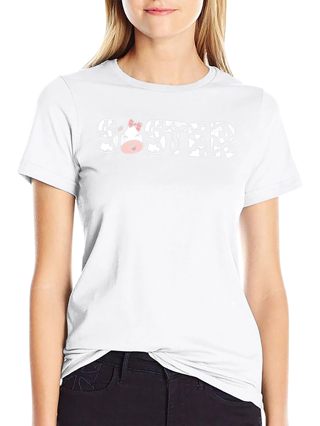 Cow Print Sister T-Shirt