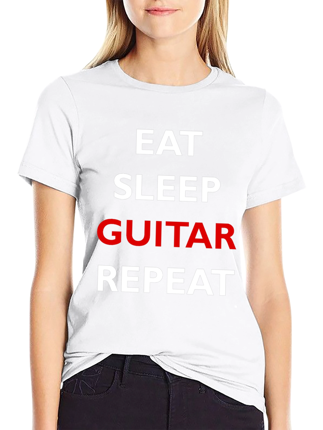 Eat Sleep Guitar Repeat Graphic Tee
