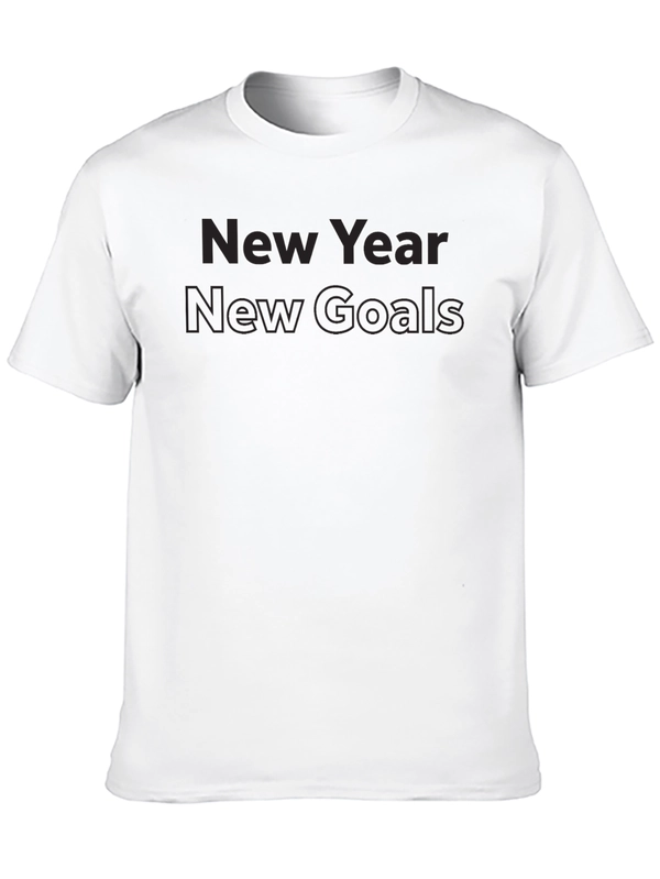 New Year New Goals Black T-Shirt