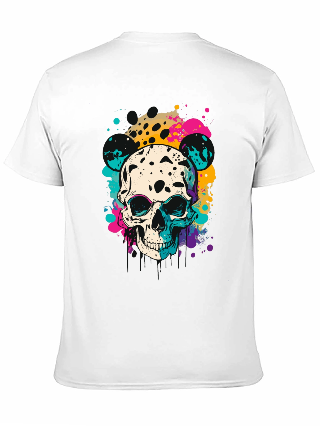 Skull Splatter Black T-Shirt