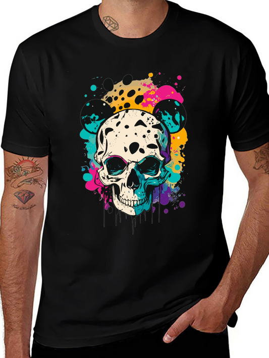Skull Splatter Black T-Shirt